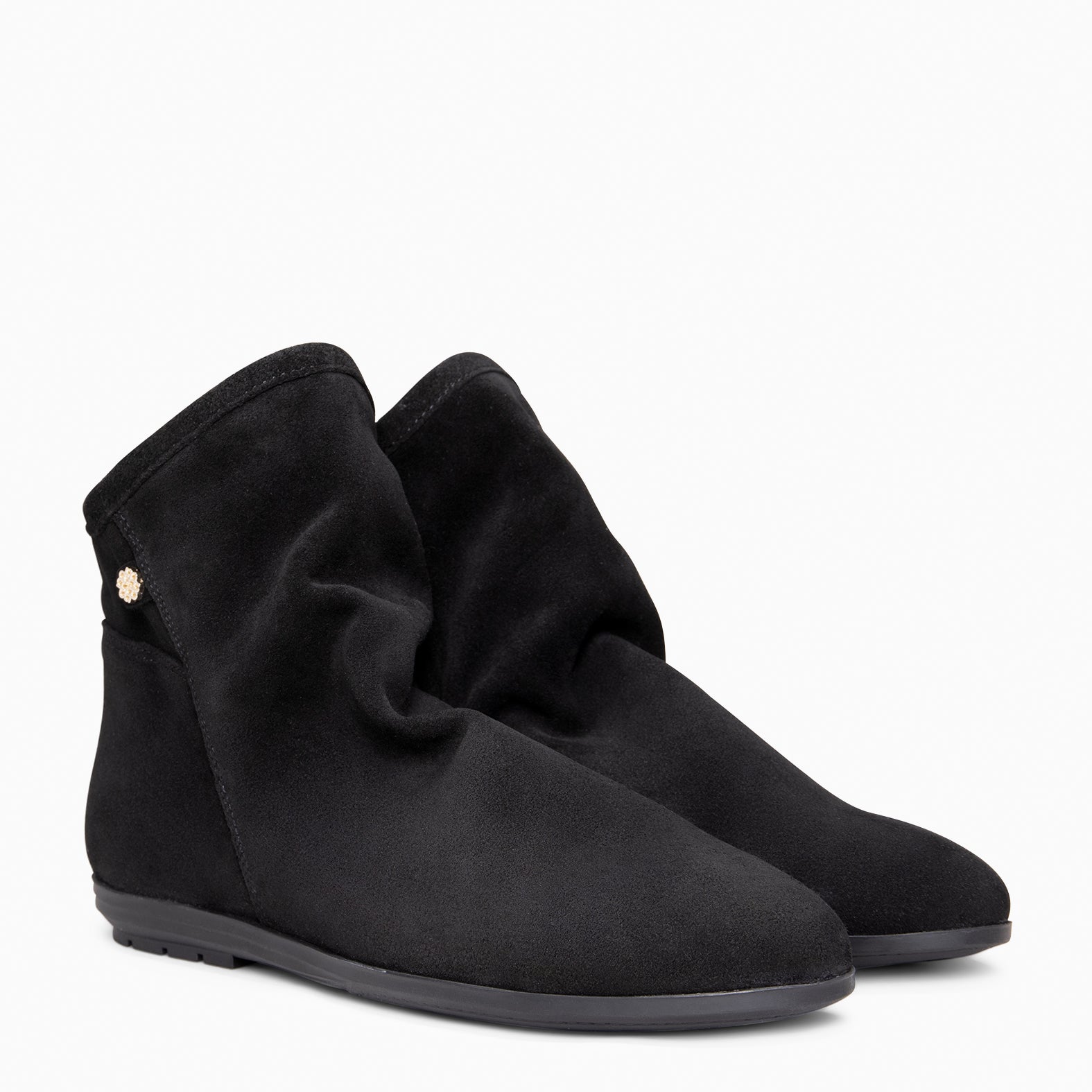 CHESS - Botines de ante con caña fruncida NEGRO - miMaO ®