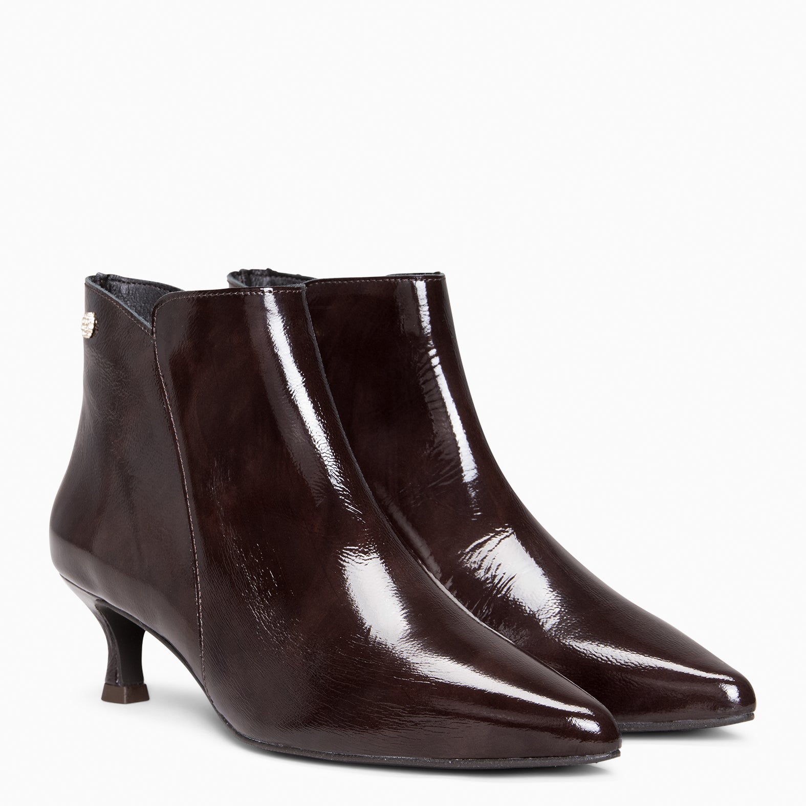ROYAL – Botines tacón bajo MARRON - miMaO ®