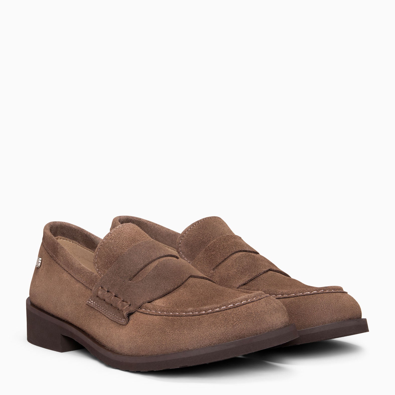 HARVARD - Mocasines planos de piel TAUPE - miMaO ®