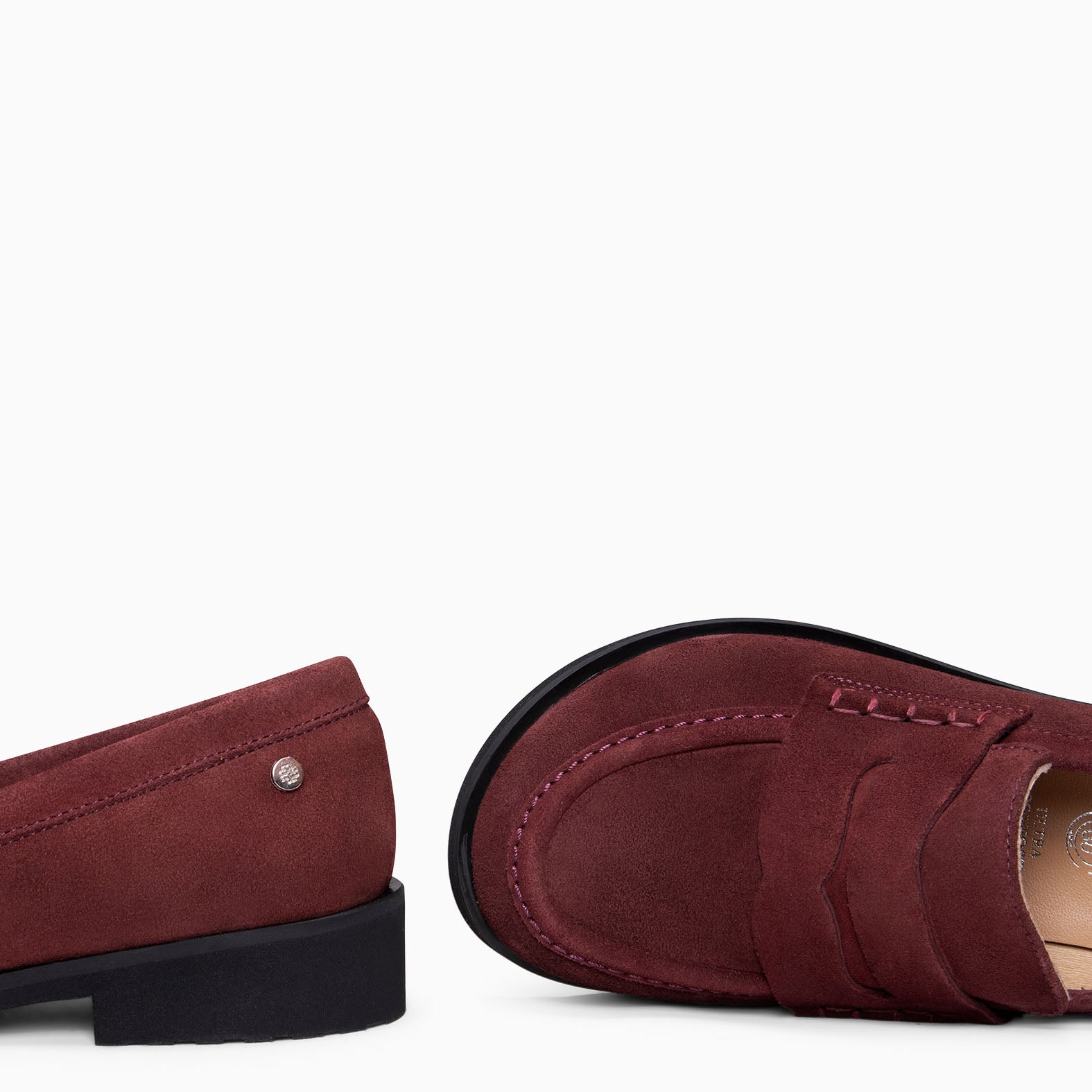 HARVARD - Mocasines planos de piel BURDEOS - miMaO ®