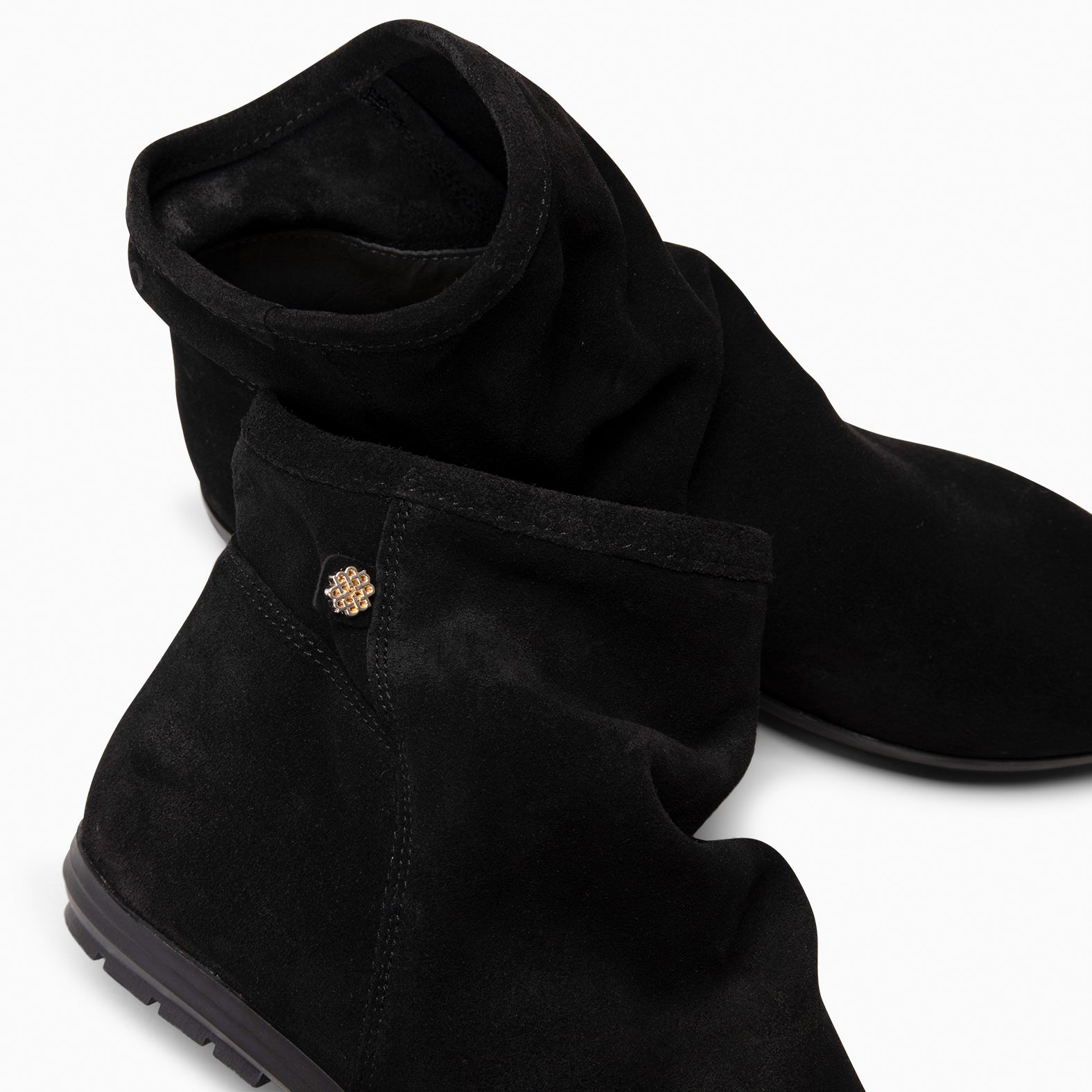 CHESS - Botines de ante con caña fruncida NEGRO - miMaO ®