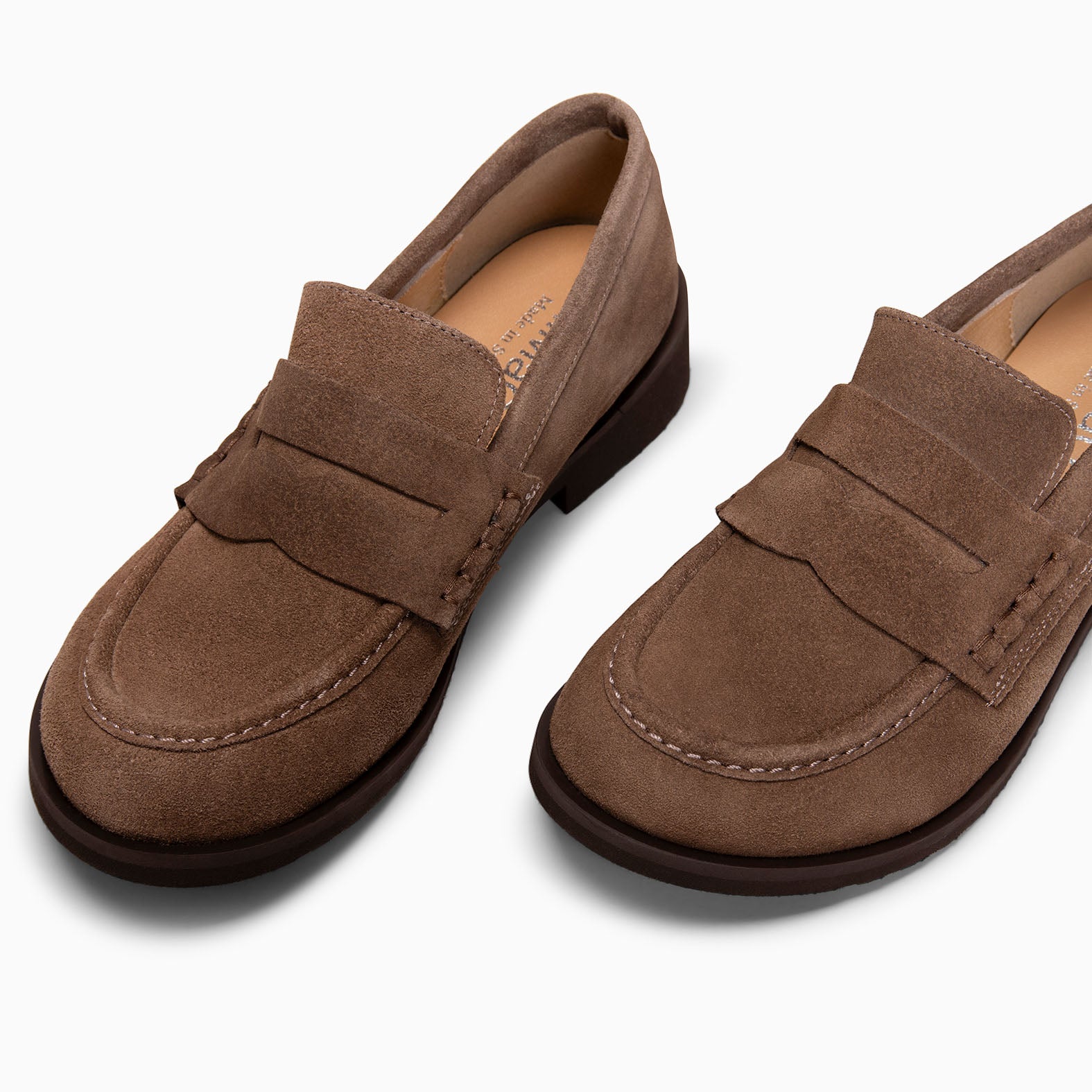 HARVARD - Mocasines planos de piel TAUPE - miMaO ®