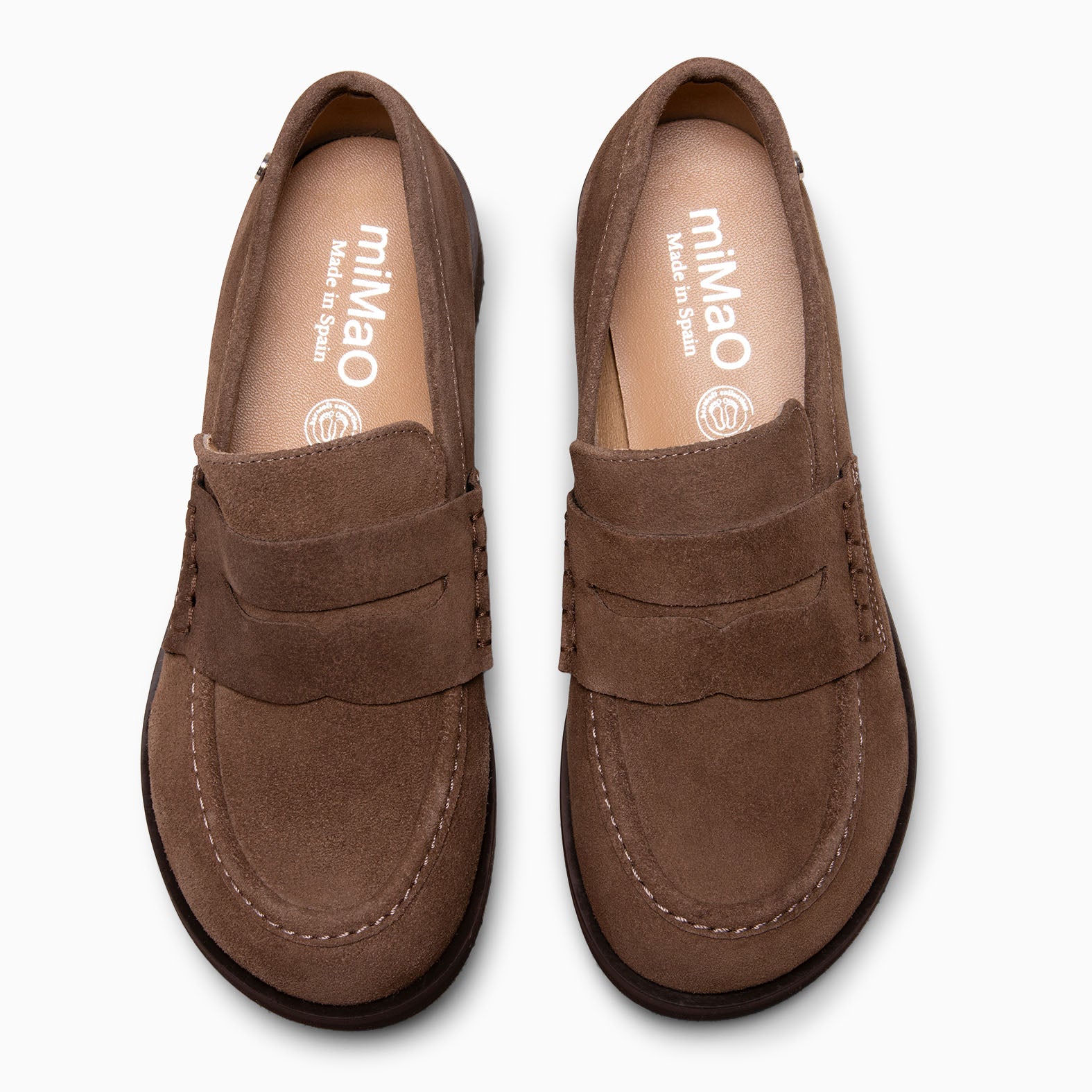 HARVARD - Mocasines planos de piel TAUPE - miMaO ®