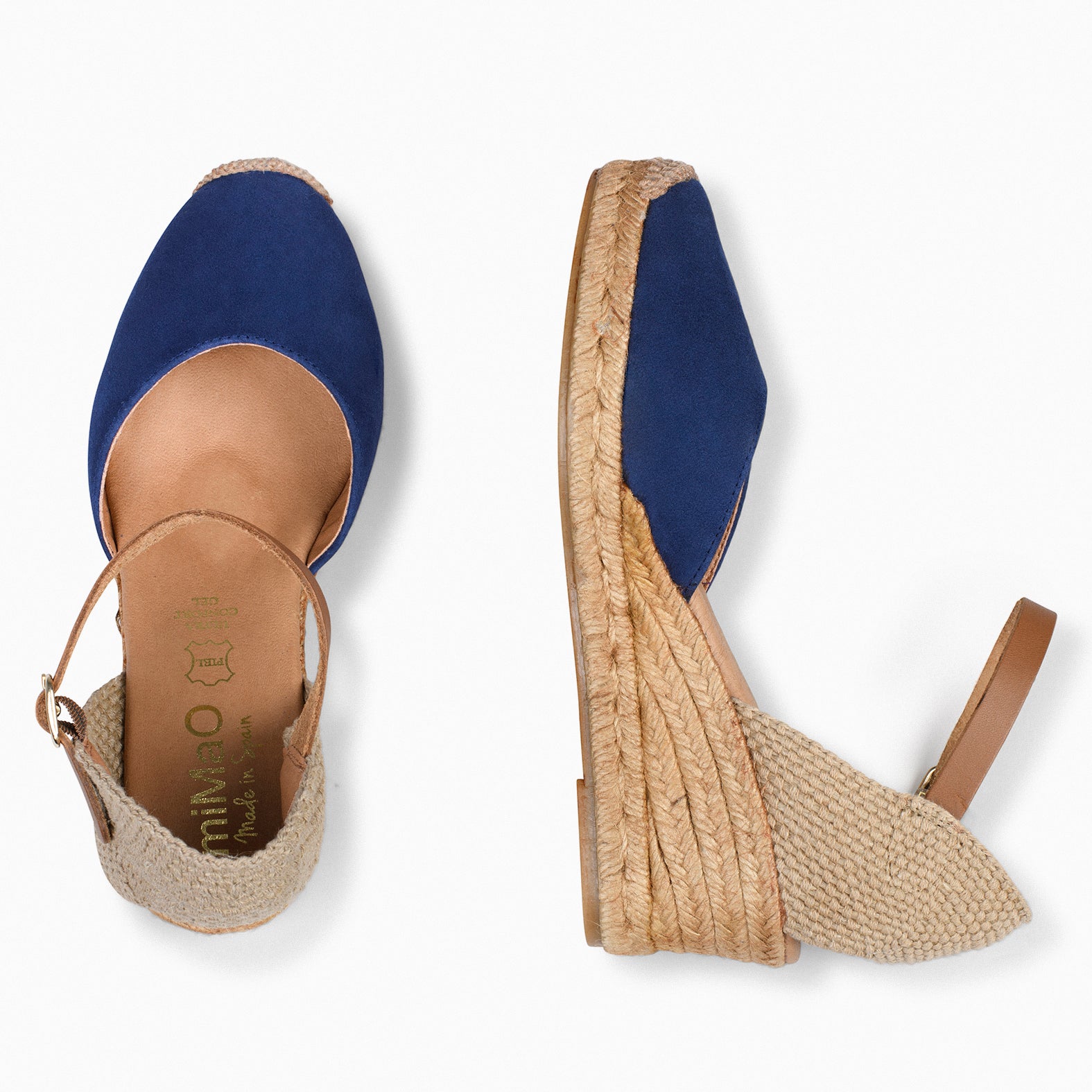 ALTEA - Espadrilles à talon compensé BLEU MARINE