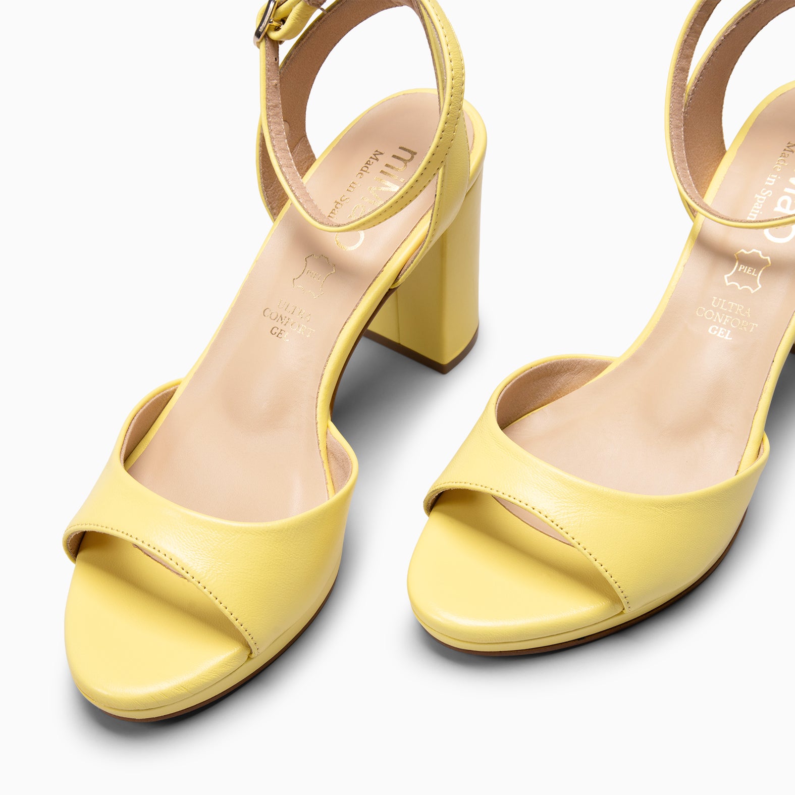 DALIDA - YELLOW Slingback block heel sandals