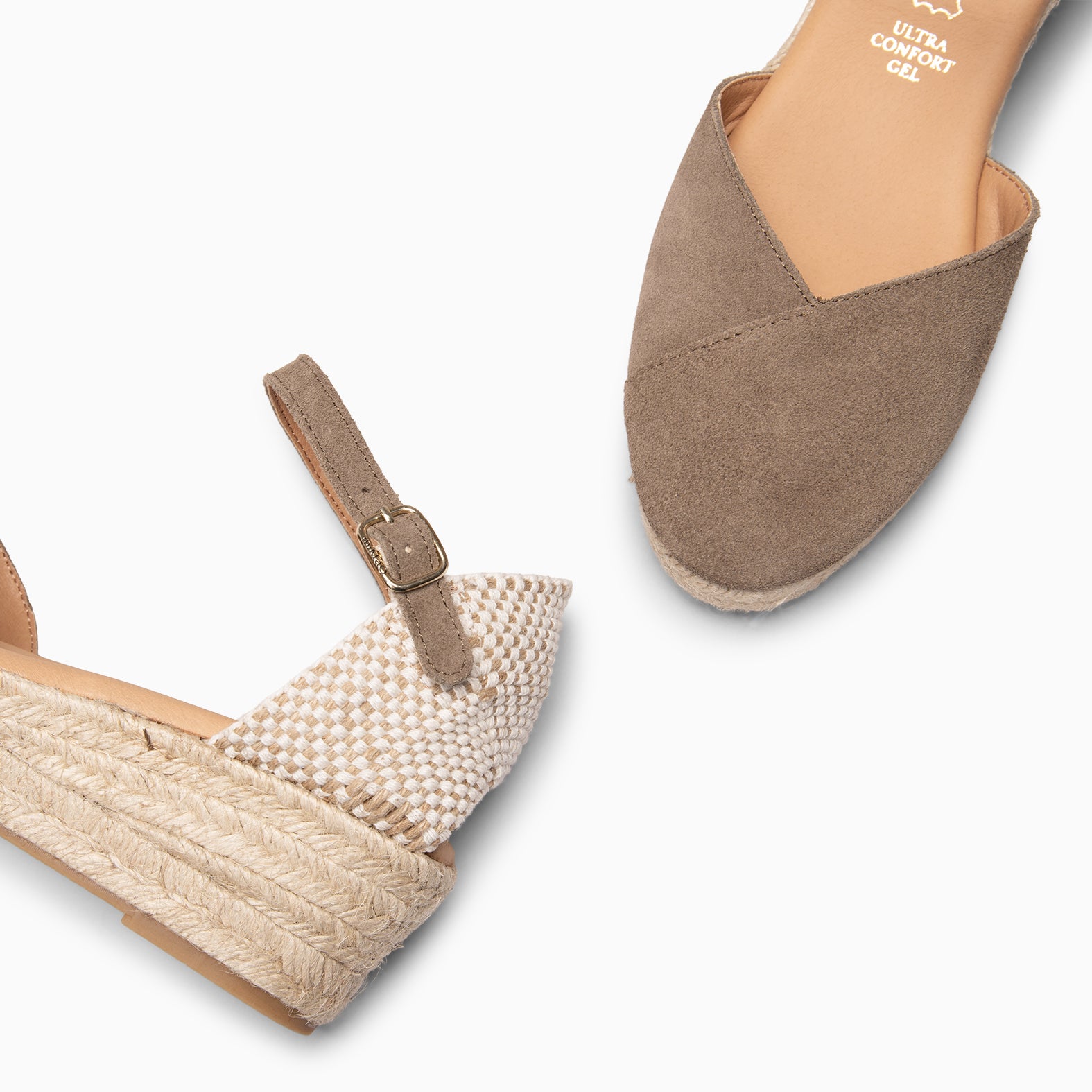 ICA - TAUPE Low wedge espadrilles