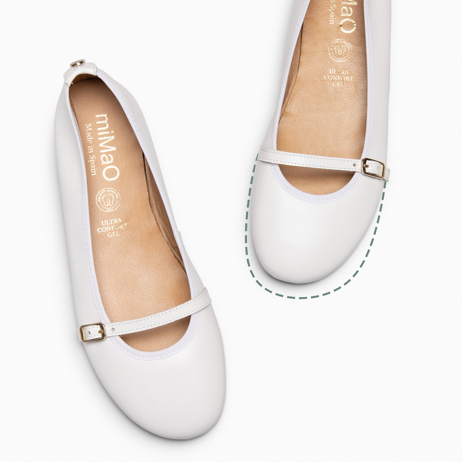 MANDY - BAILARINA PLANA BARESOFT BLANCO - miMaO ®