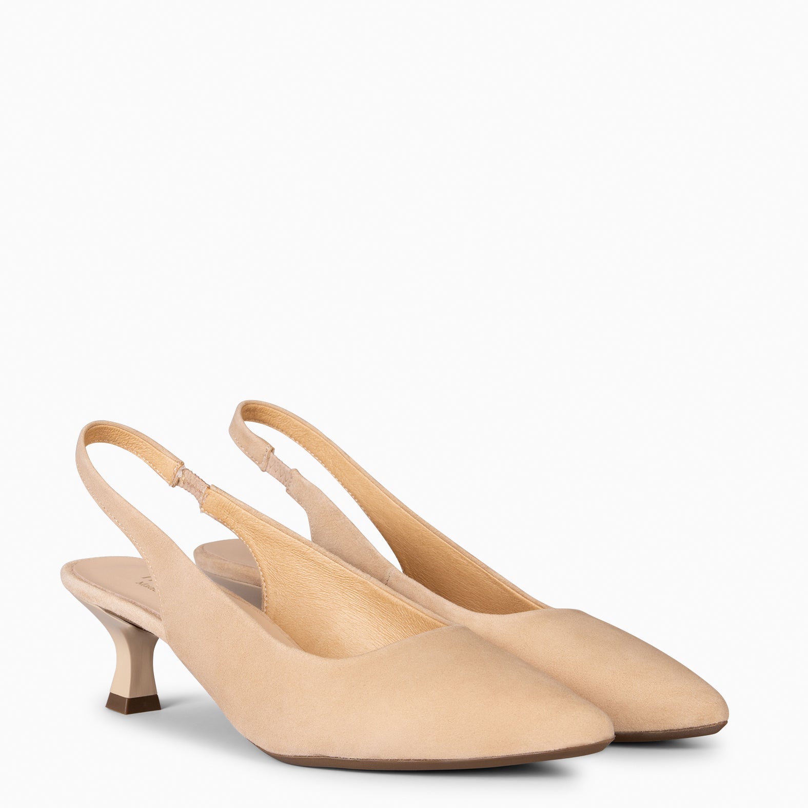 KITTEN DESTALONADO – Zapatos de Tacón acampanado BEIGE - miMaO ®