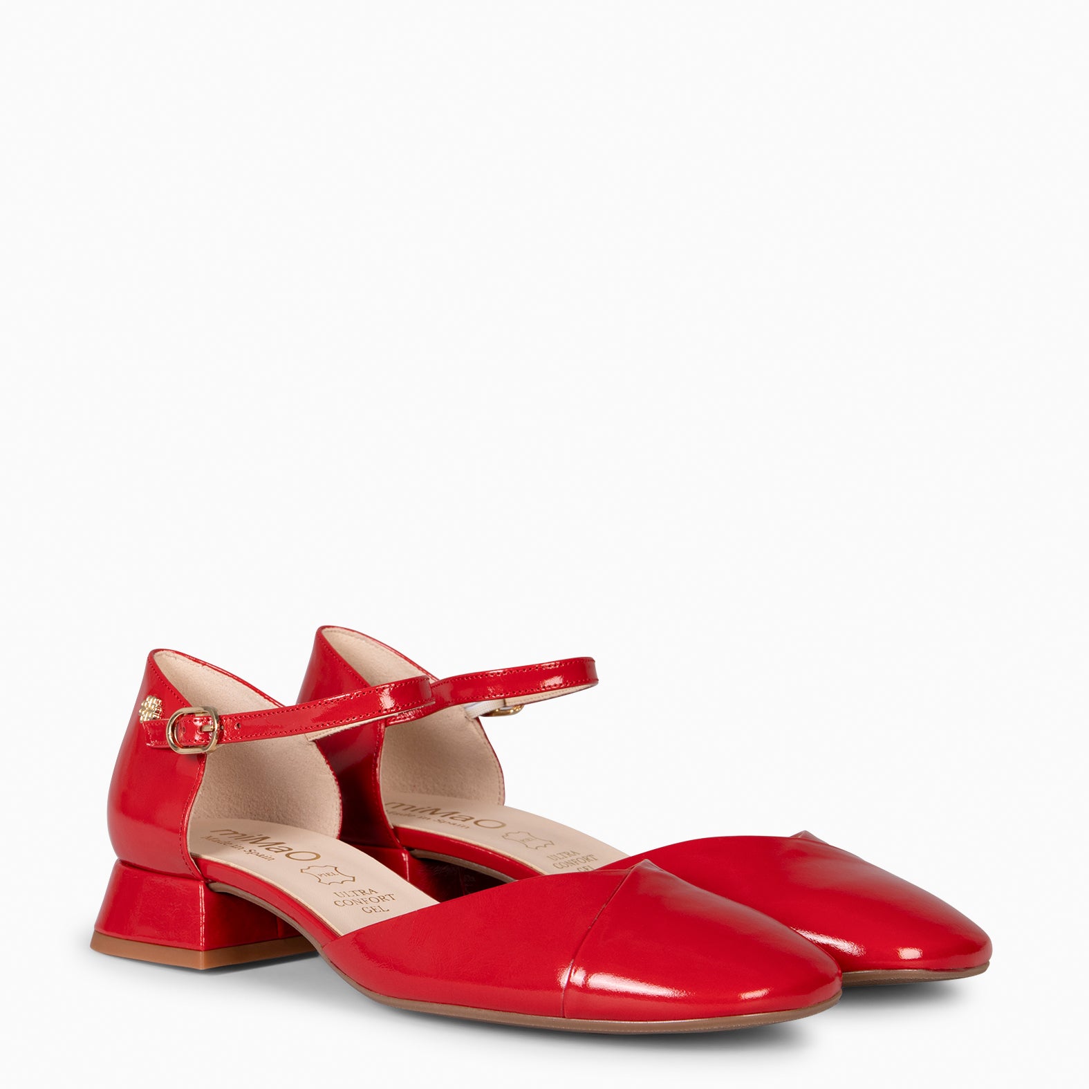 EMILY - ZAPATOS DE TACÓN BAJO ROJO - miMaO ®