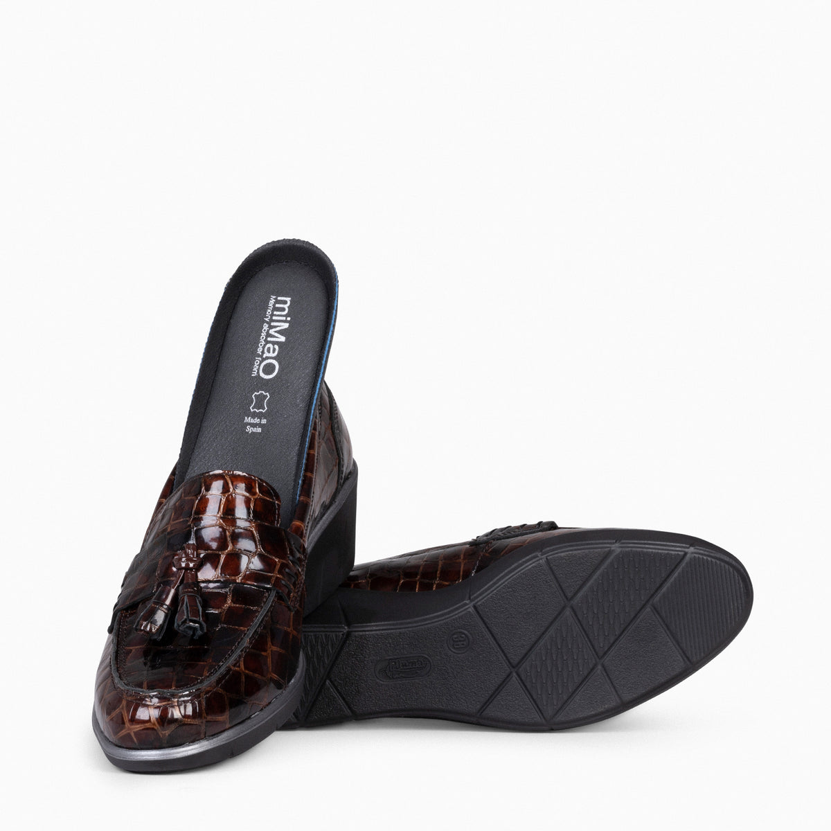 BORLAS COCO - Mocasín borlas mujer MARRÓN