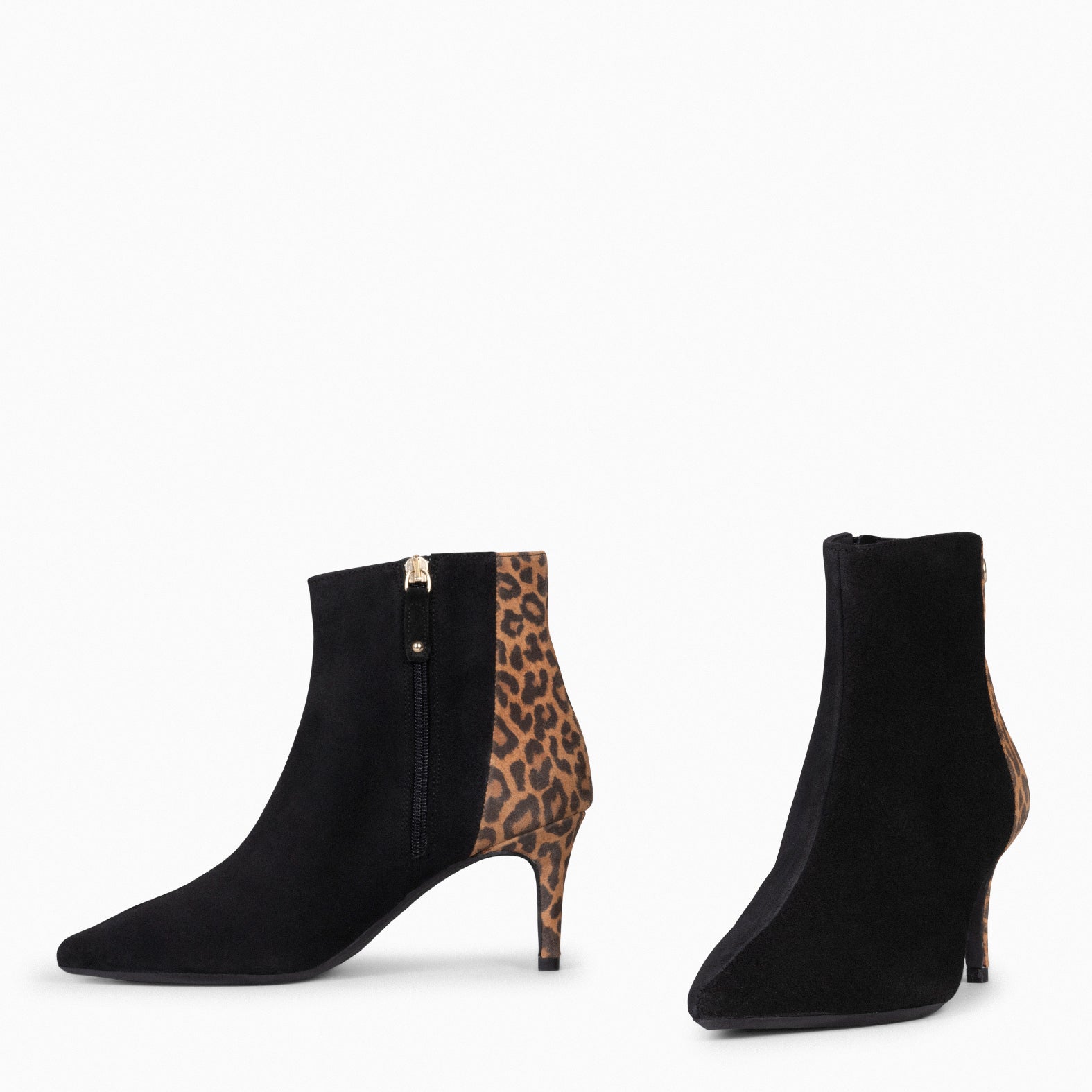 NUIT - Botín con tacón fino NEGRO LEOPARDO