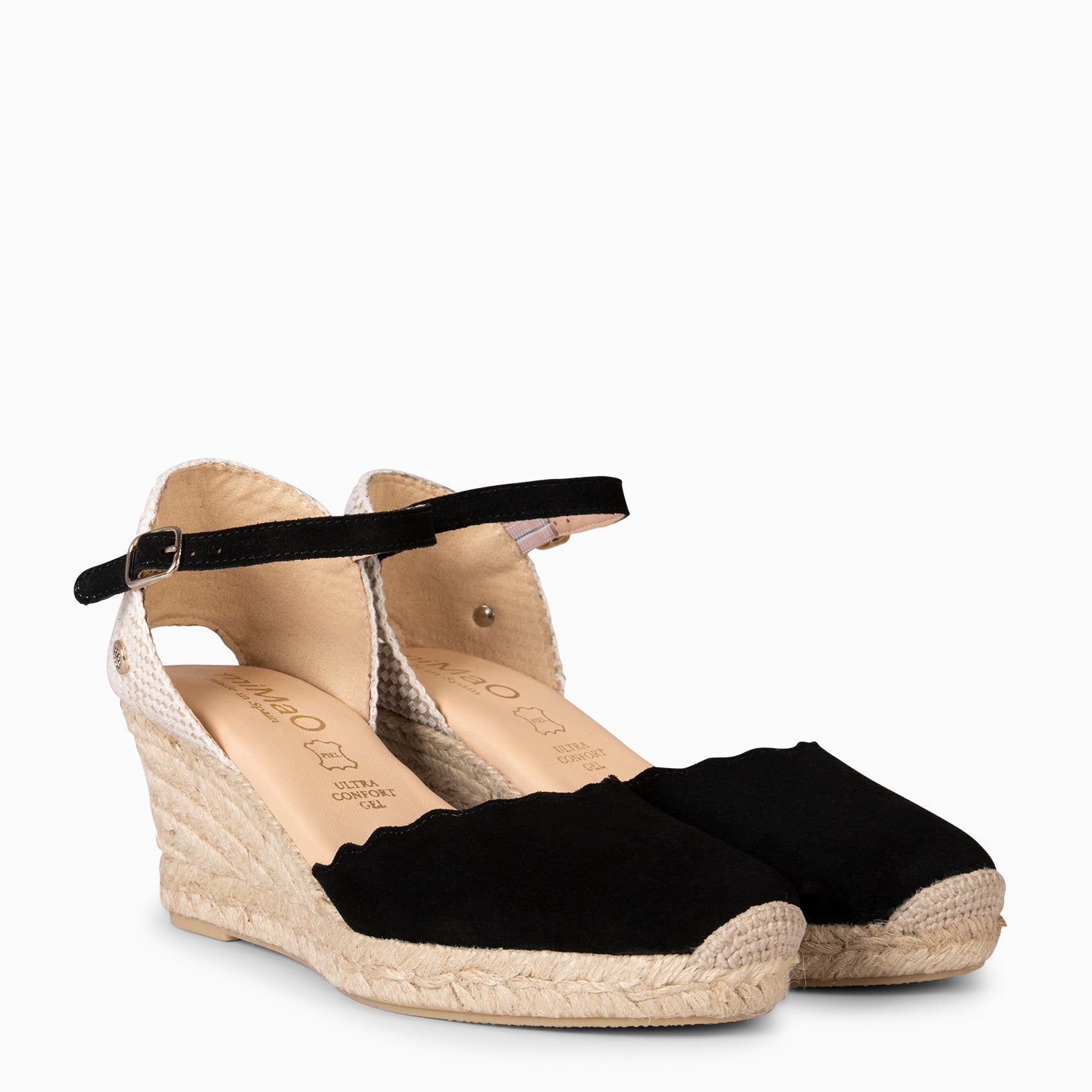 MIAMI - CUÑAS DE ESPARTO DE SERRAJE NEGRO - miMaO ®