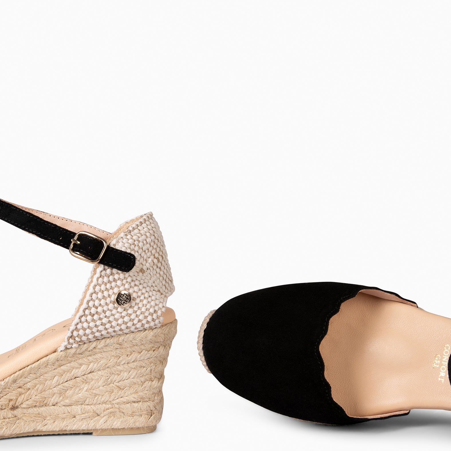 MIAMI - CUÑAS DE ESPARTO DE SERRAJE NEGRO - miMaO ®