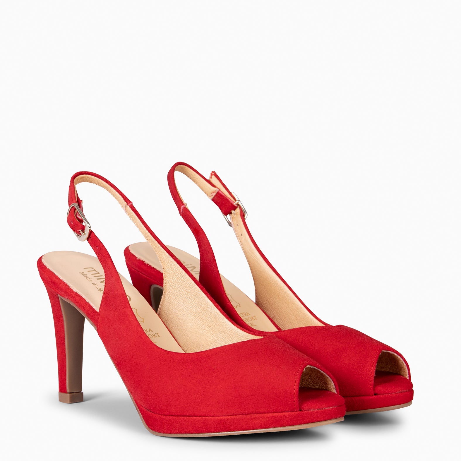 ELSA - Zapatos de tacón alto destalonados ROJO