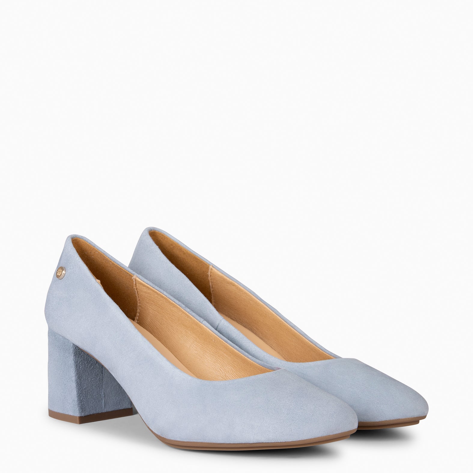 GRAN URBAN REDONDO – Zapatos de tacón medio de ante AZUL - miMaO ®