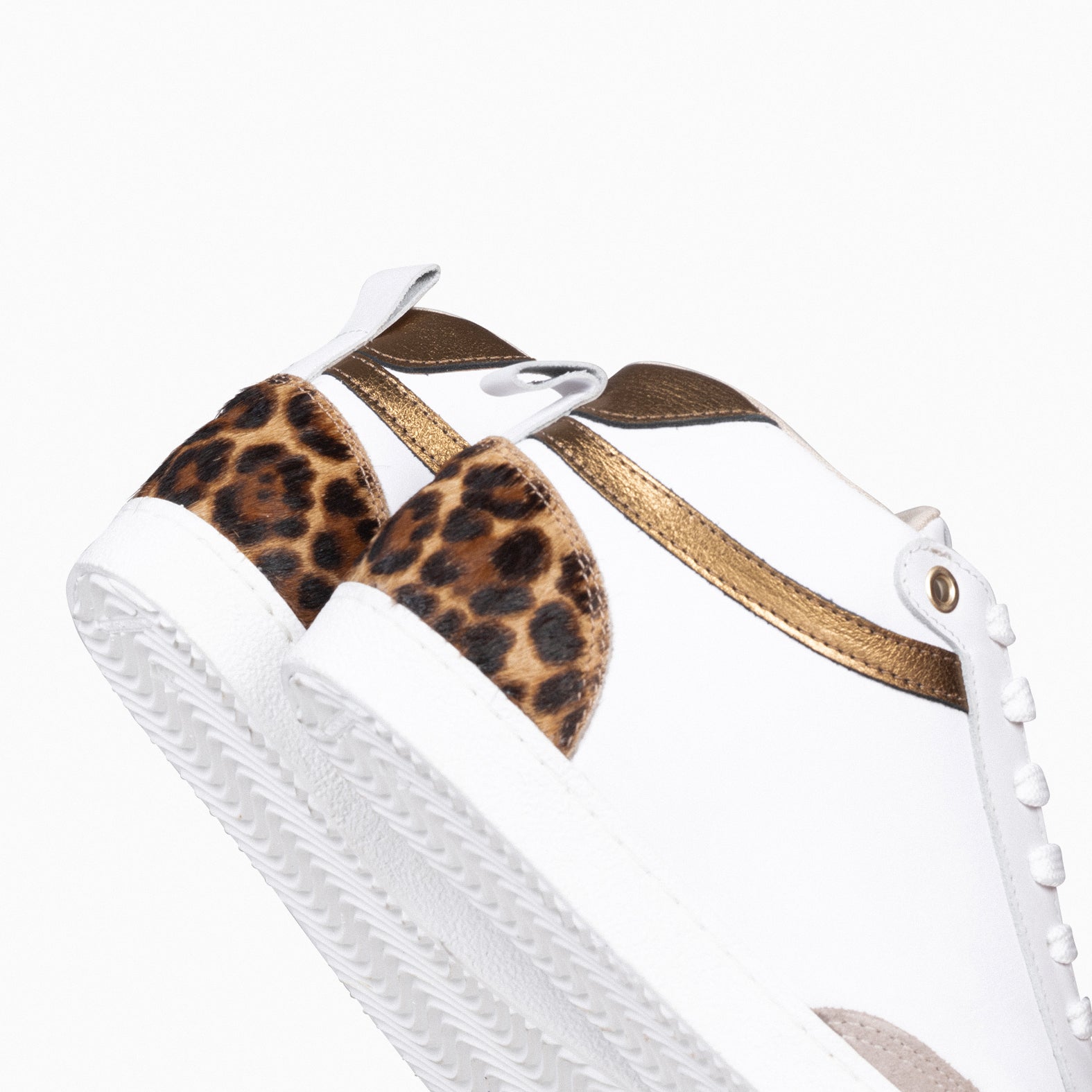 RACHEL - Zapatillas blancas con cuña interior mujer LEOPARDO - miMaO ®