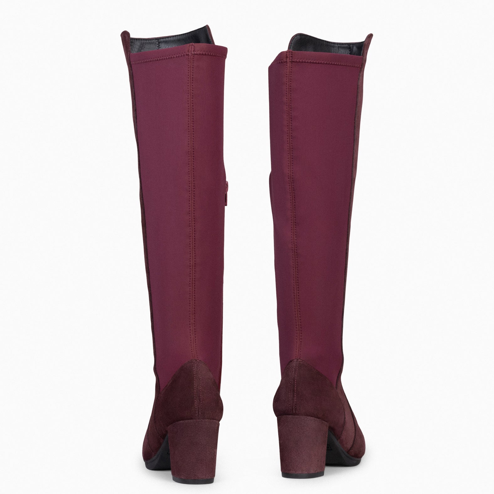 SUNSET – Botas con Tacón con elástico BURDEOS - miMaO ®