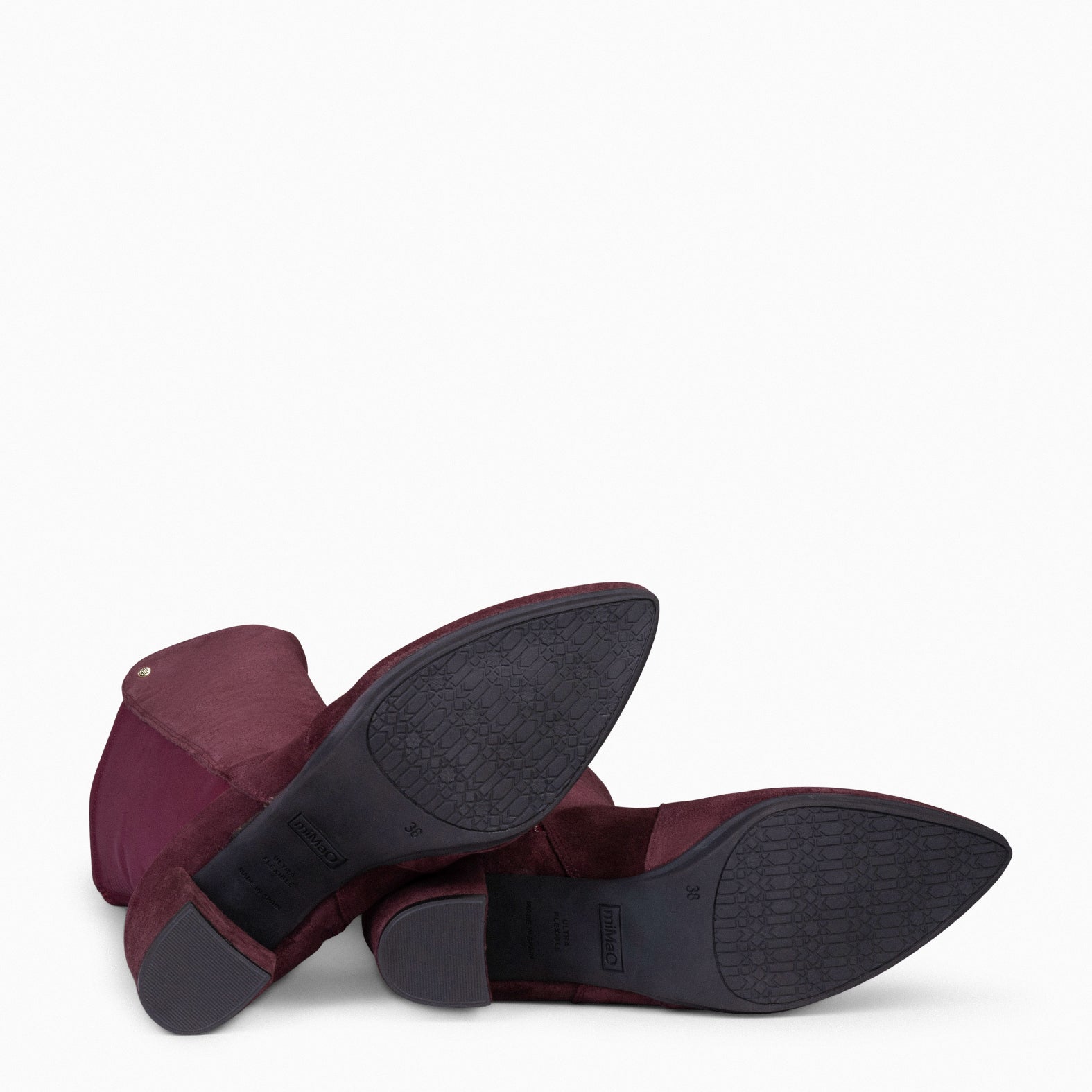 SUNSET – Botas con Tacón con elástico BURDEOS - miMaO ®