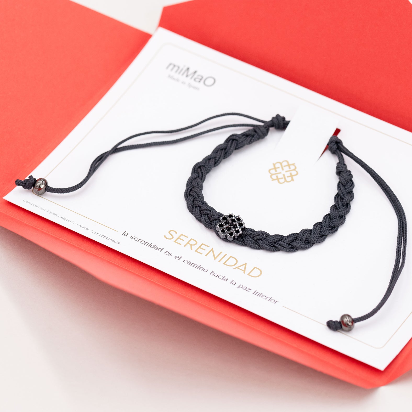 PULSERA GRIS DE LA SERENIDAD - miMaO ®