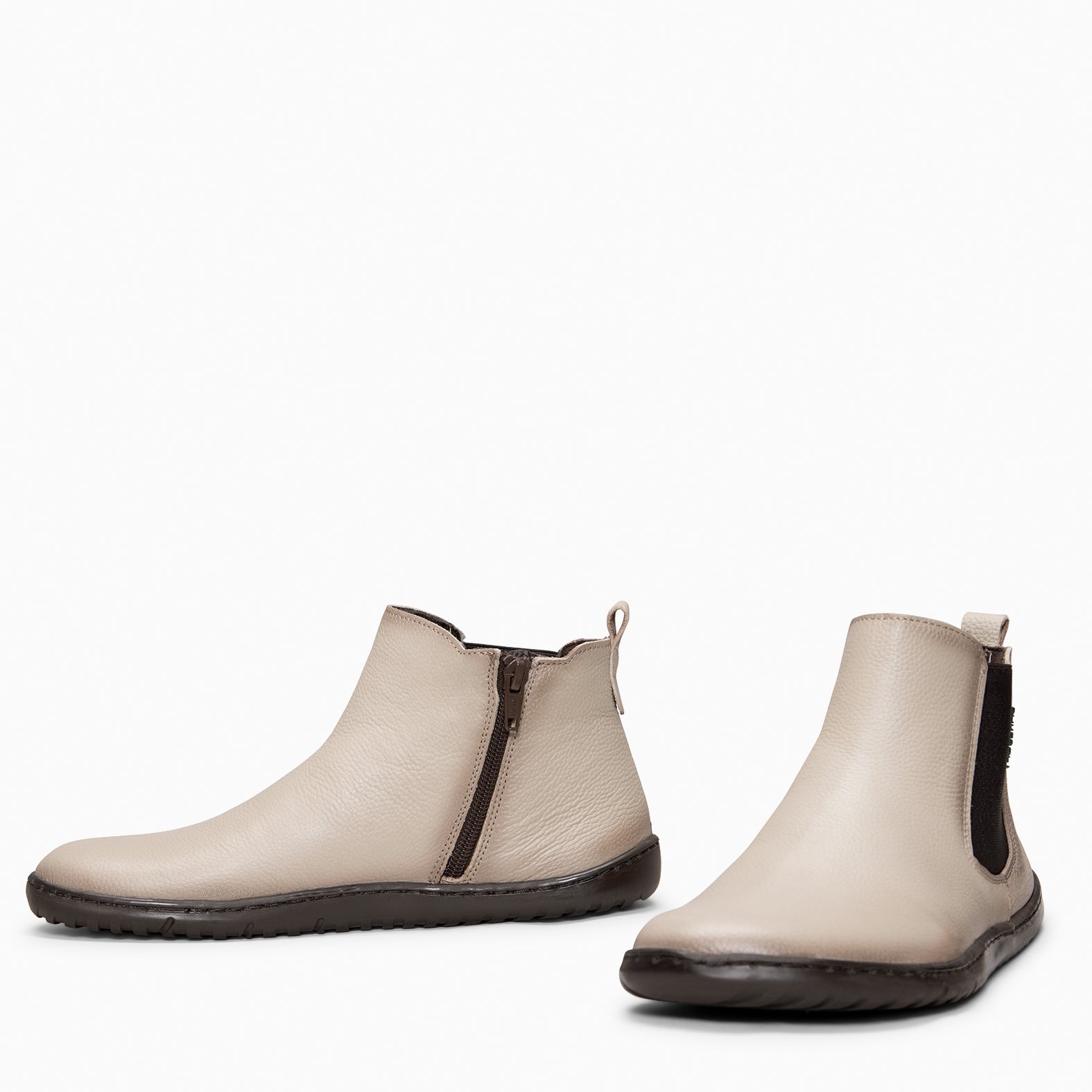 SAND -Botines tipo barefoot con elástico TAUPE - miMaO ®