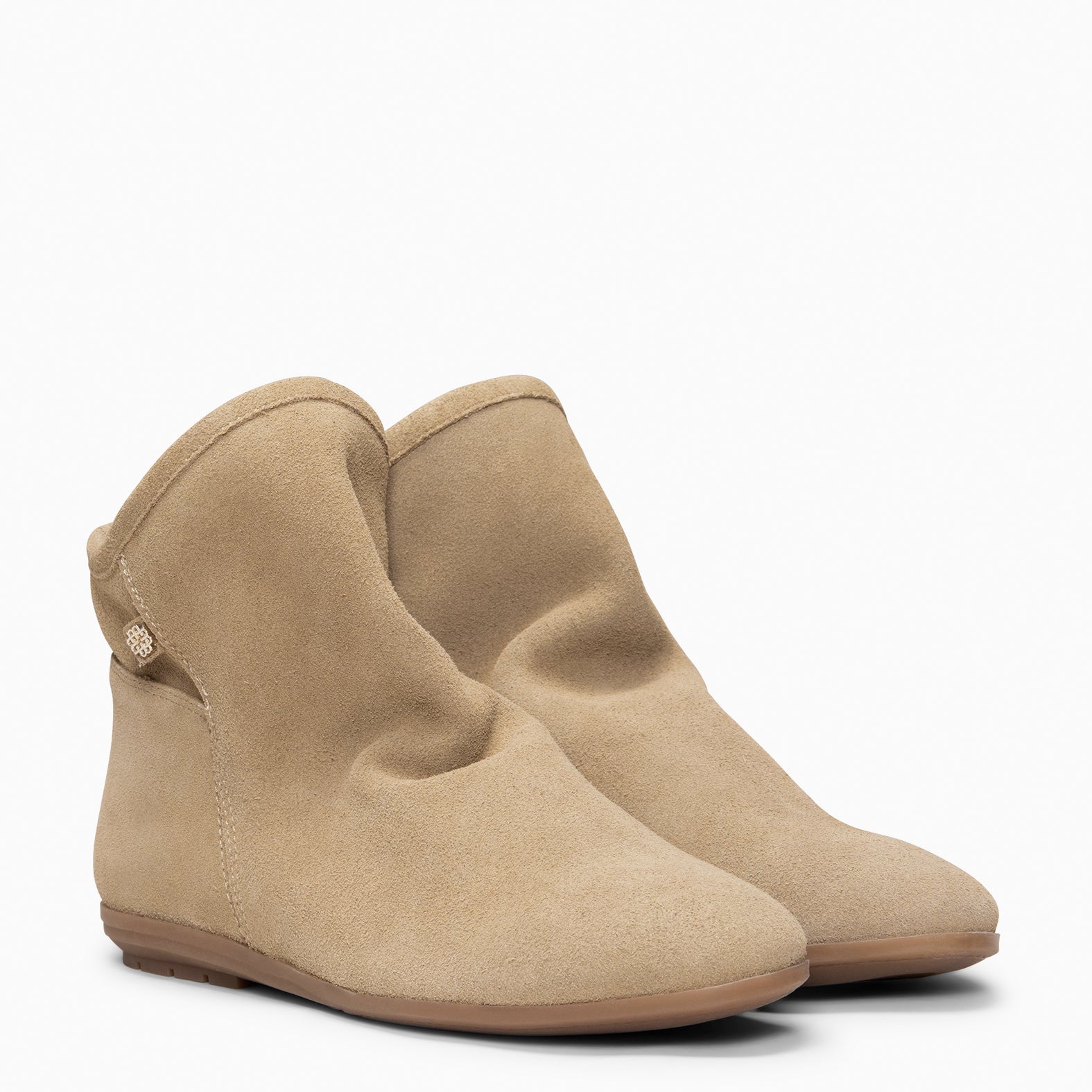 CHESS - Botines de ante con caña fruncida BEIGE - miMaO ®