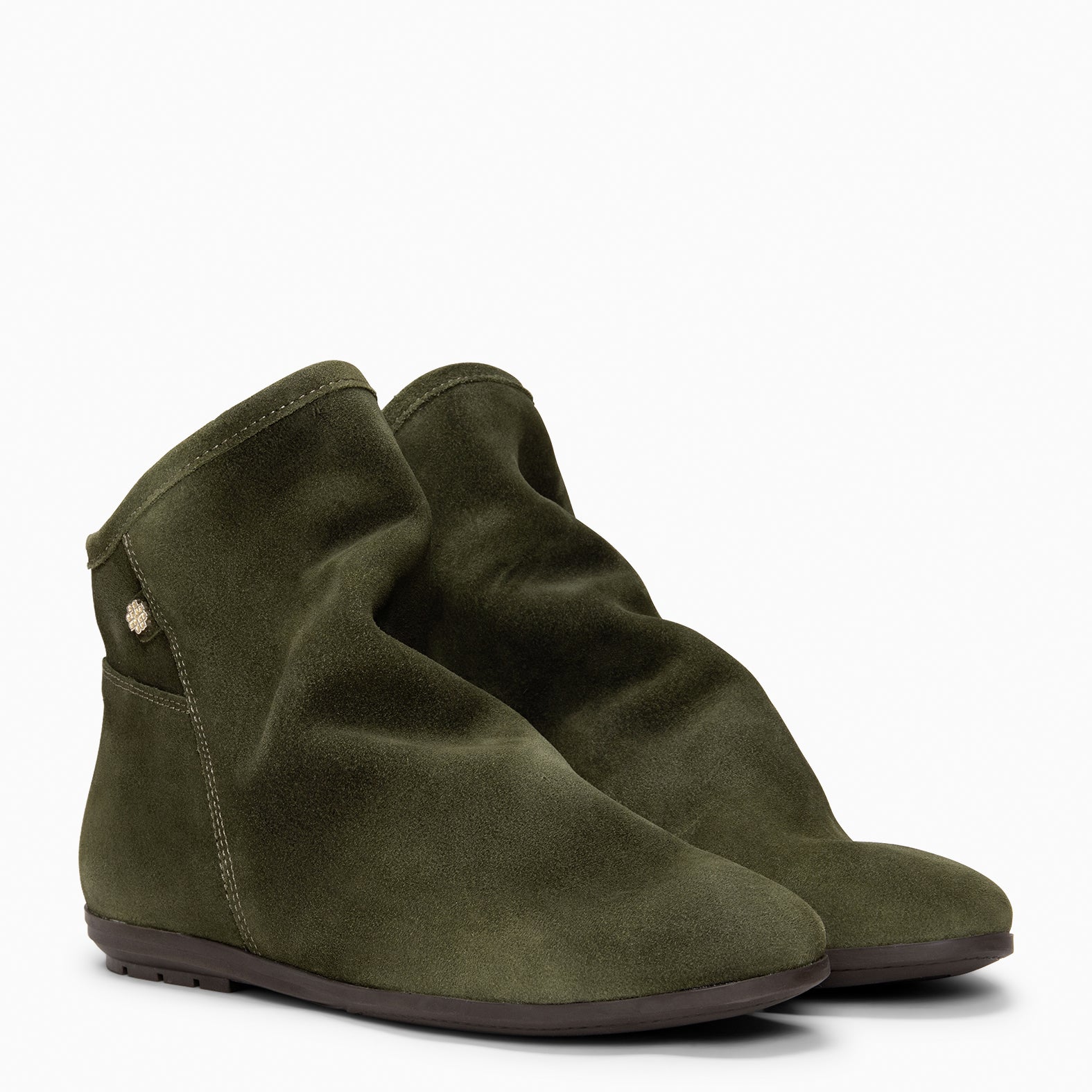 CHESS - Botines de ante con caña fruncida KAQUI - miMaO ®