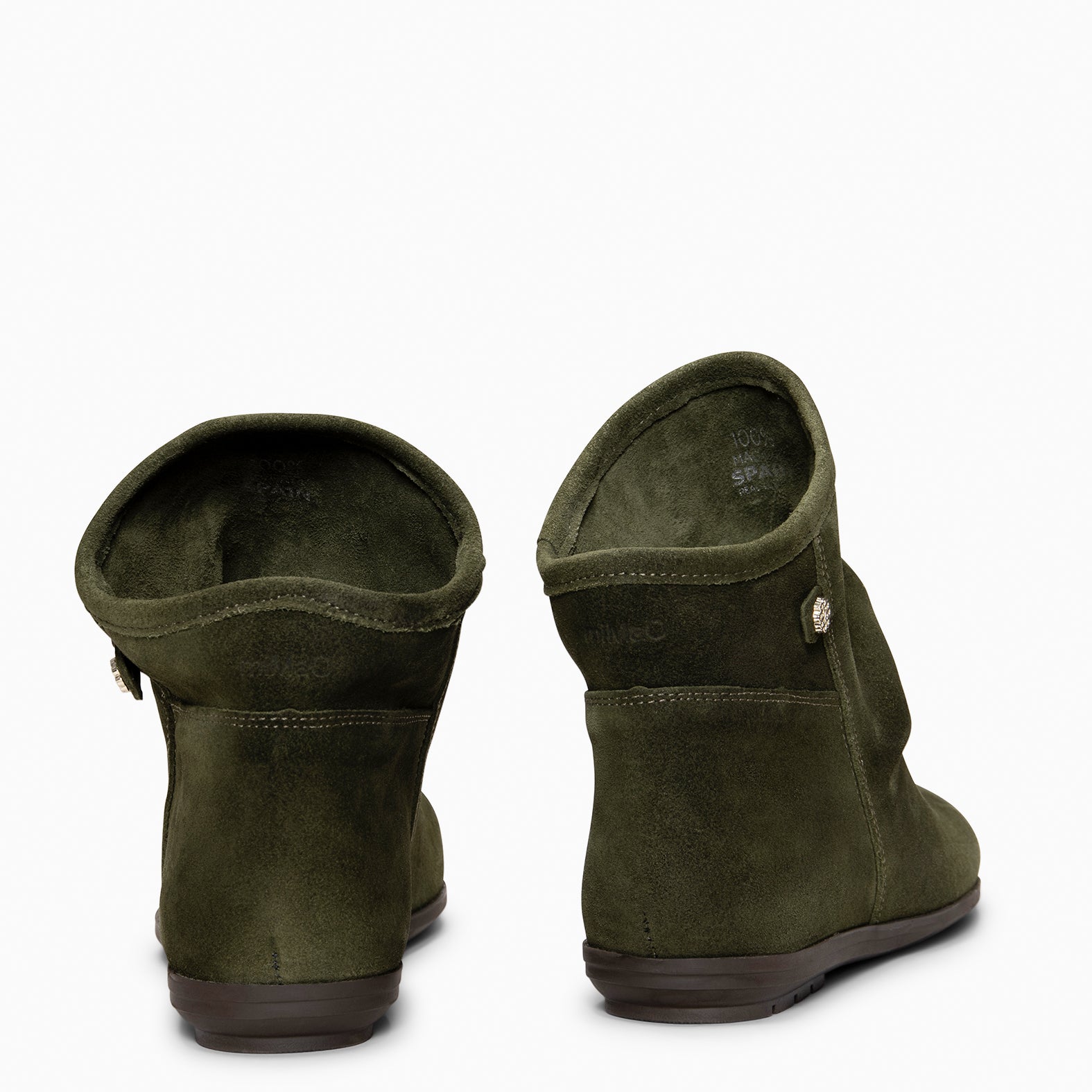 CHESS - Botines de ante con caña fruncida KAQUI - miMaO ®