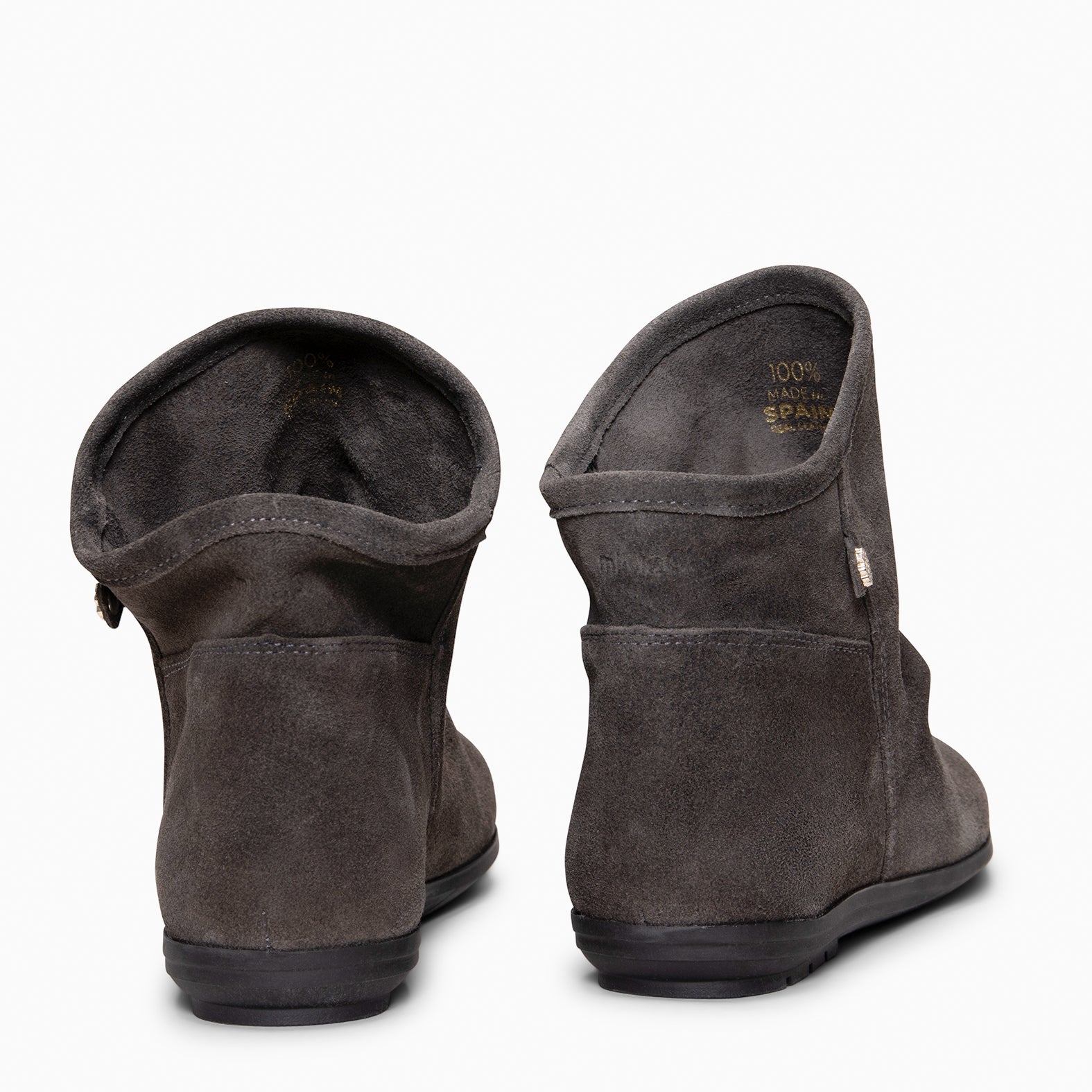 CHESS - Botines de ante con caña fruncida GRIS - miMaO ®