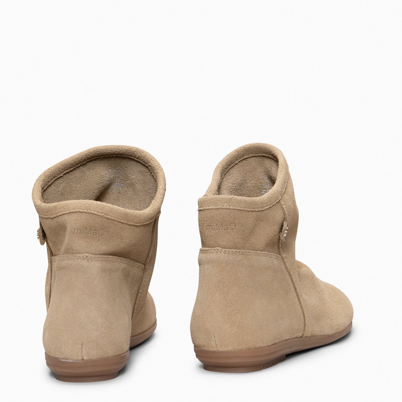 CHESS - Botines de ante con caña fruncida BEIGE - miMaO ®