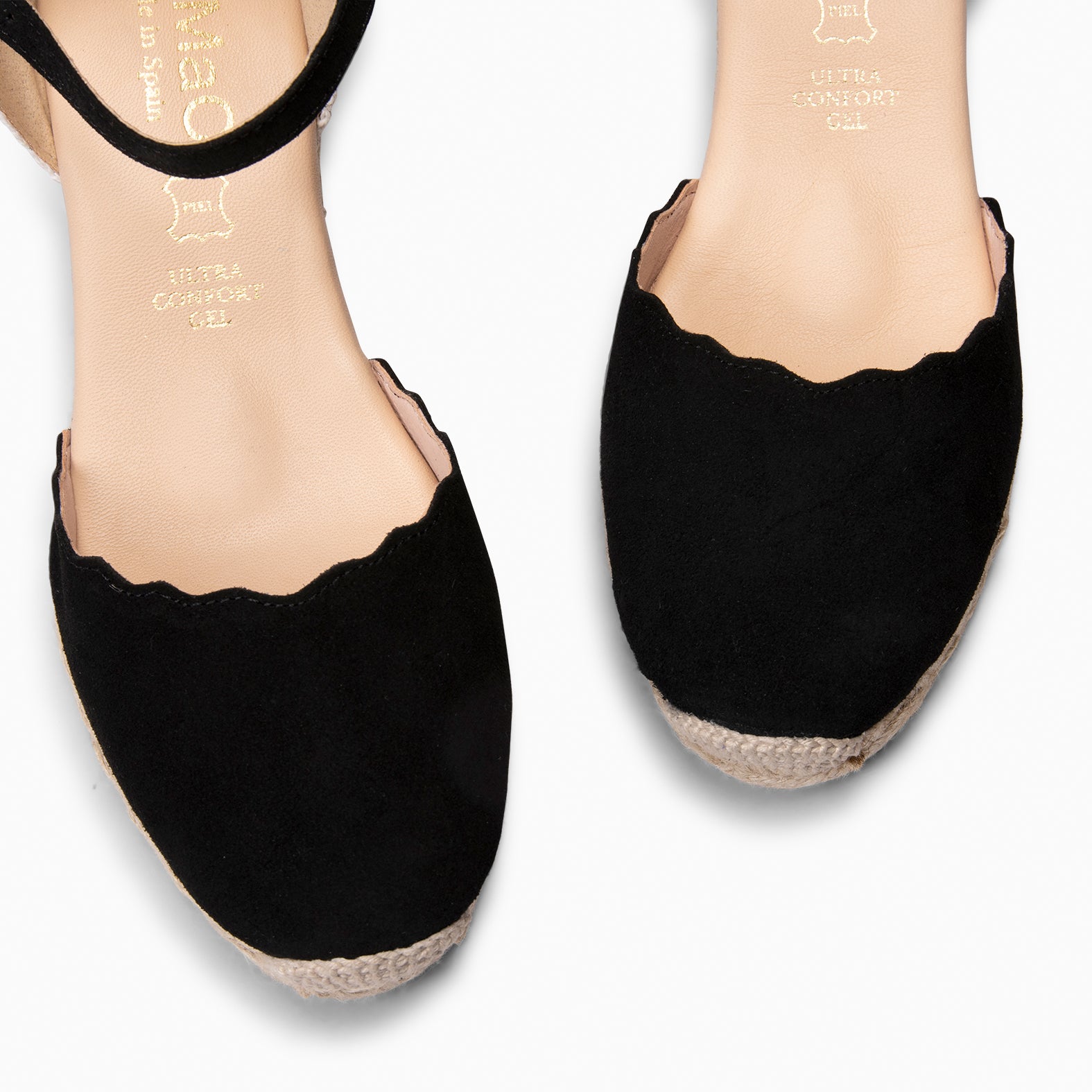 MIAMI - CUÑAS DE ESPARTO DE SERRAJE NEGRO - miMaO ®