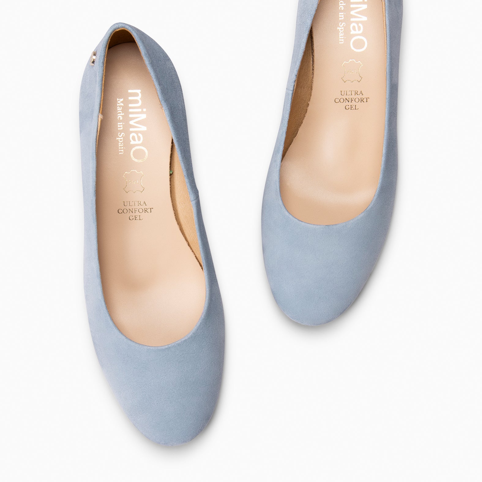 GRAN URBAN REDONDO – Zapatos de tacón medio de ante AZUL - miMaO ®