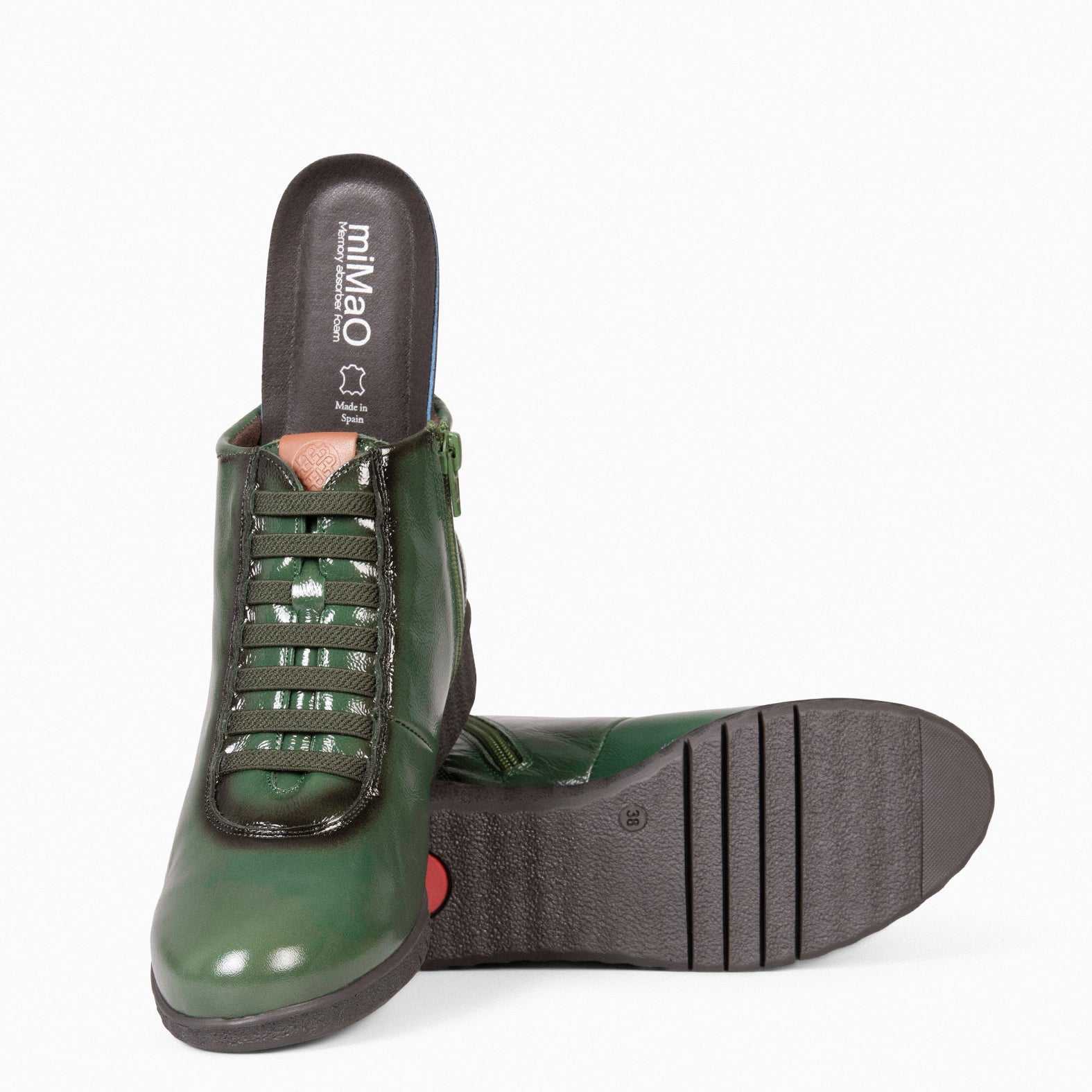 FLEXY - Zapatillas Abotinadas de charol VERDE - miMaO ®