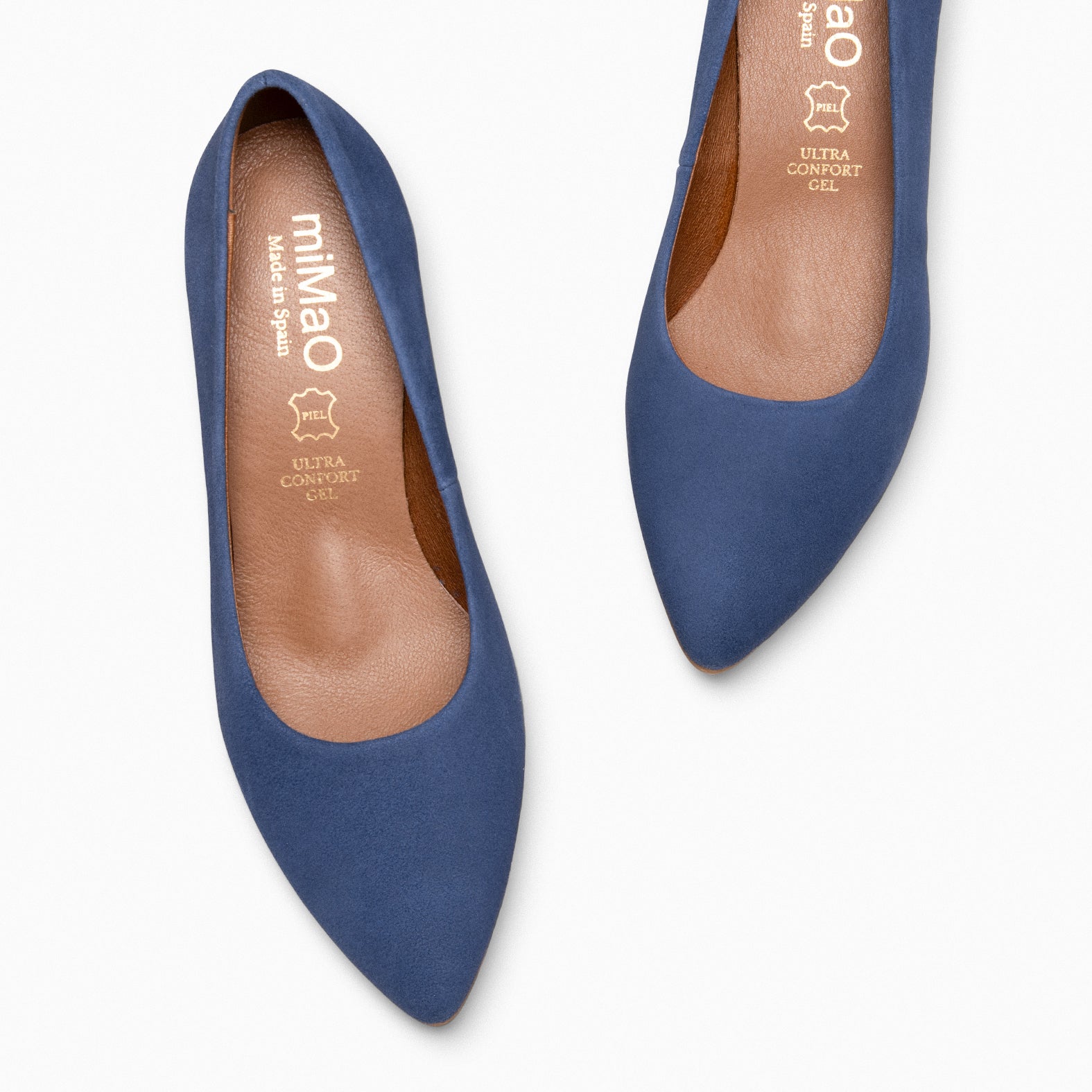 URBAN S - Zapatos de tacón medio en ante AZUL - miMaO ®