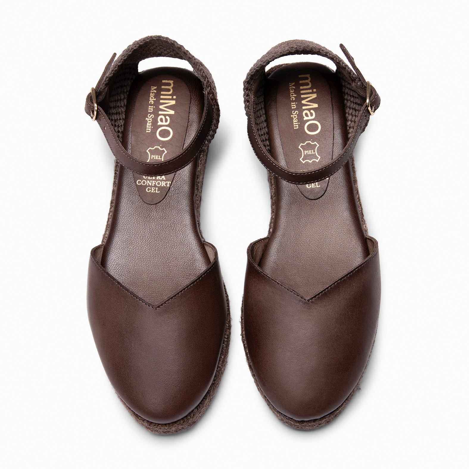 PRAVIA - Espadrilles à petit talon MARRON (teinture naturelle par immersion)