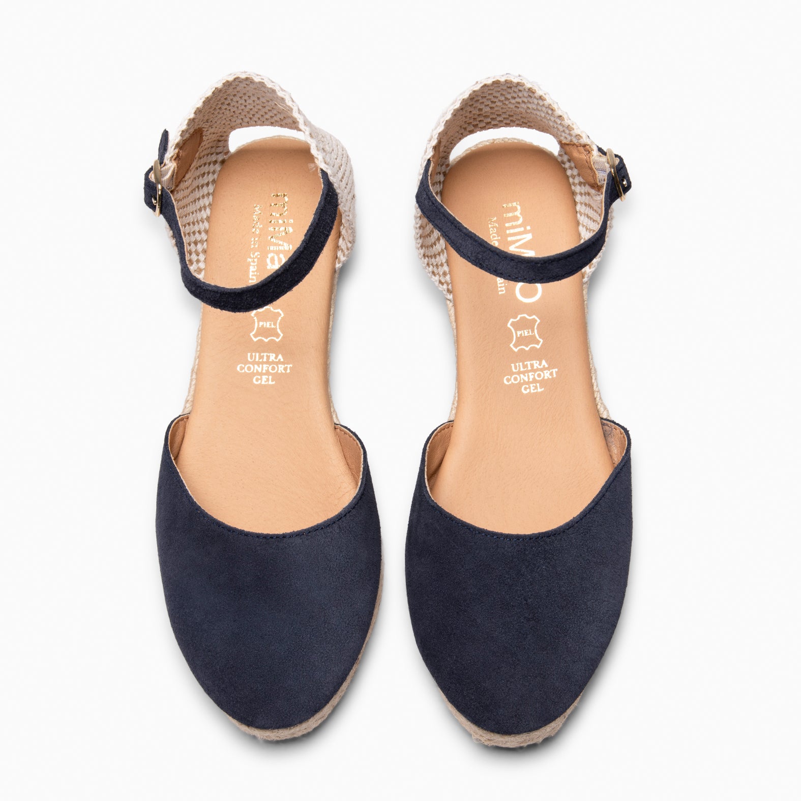 FORNELLS - Espadrilles à petit talon BLEU MARINE