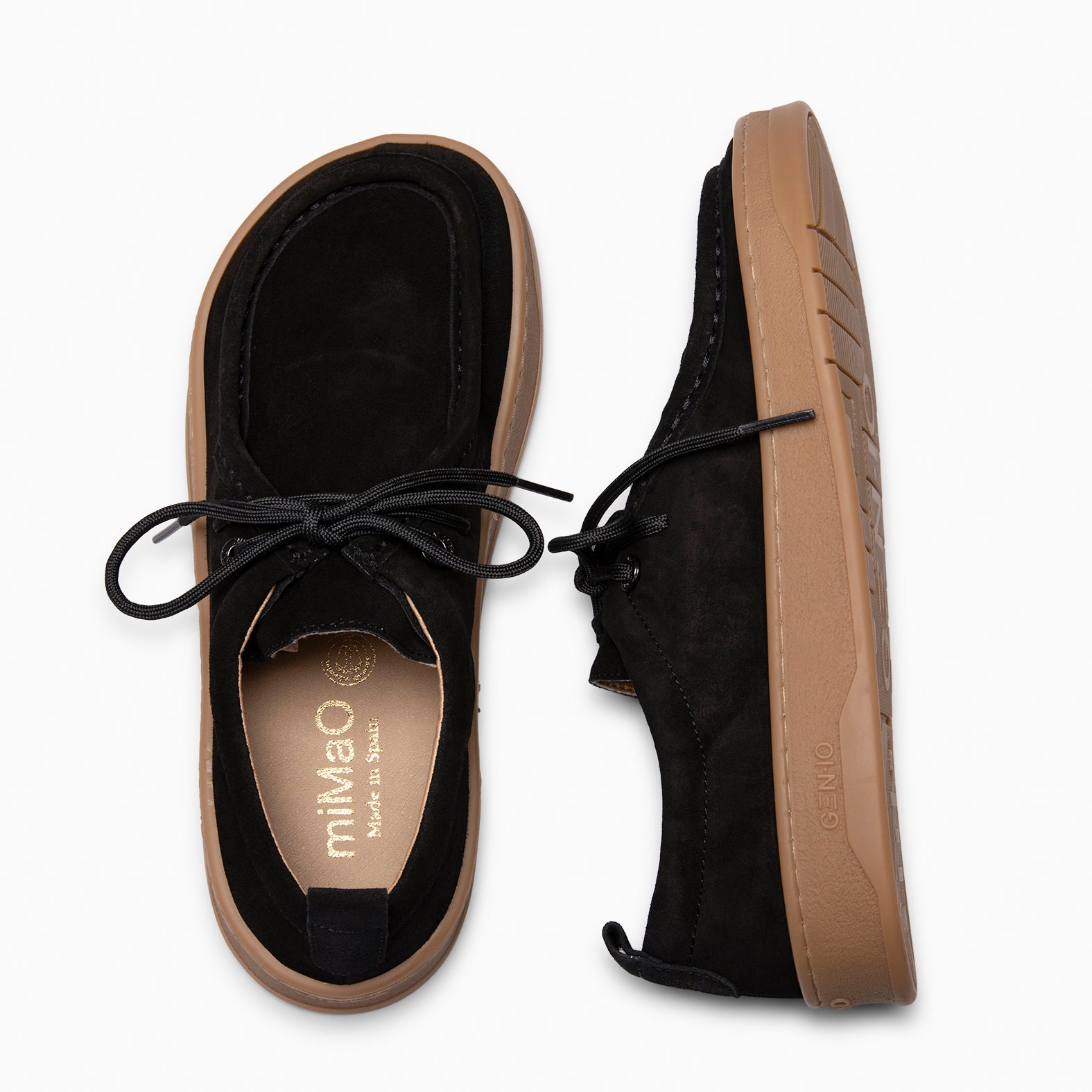 NIMBO - Mocasines de cordones Baresoft NEGRO