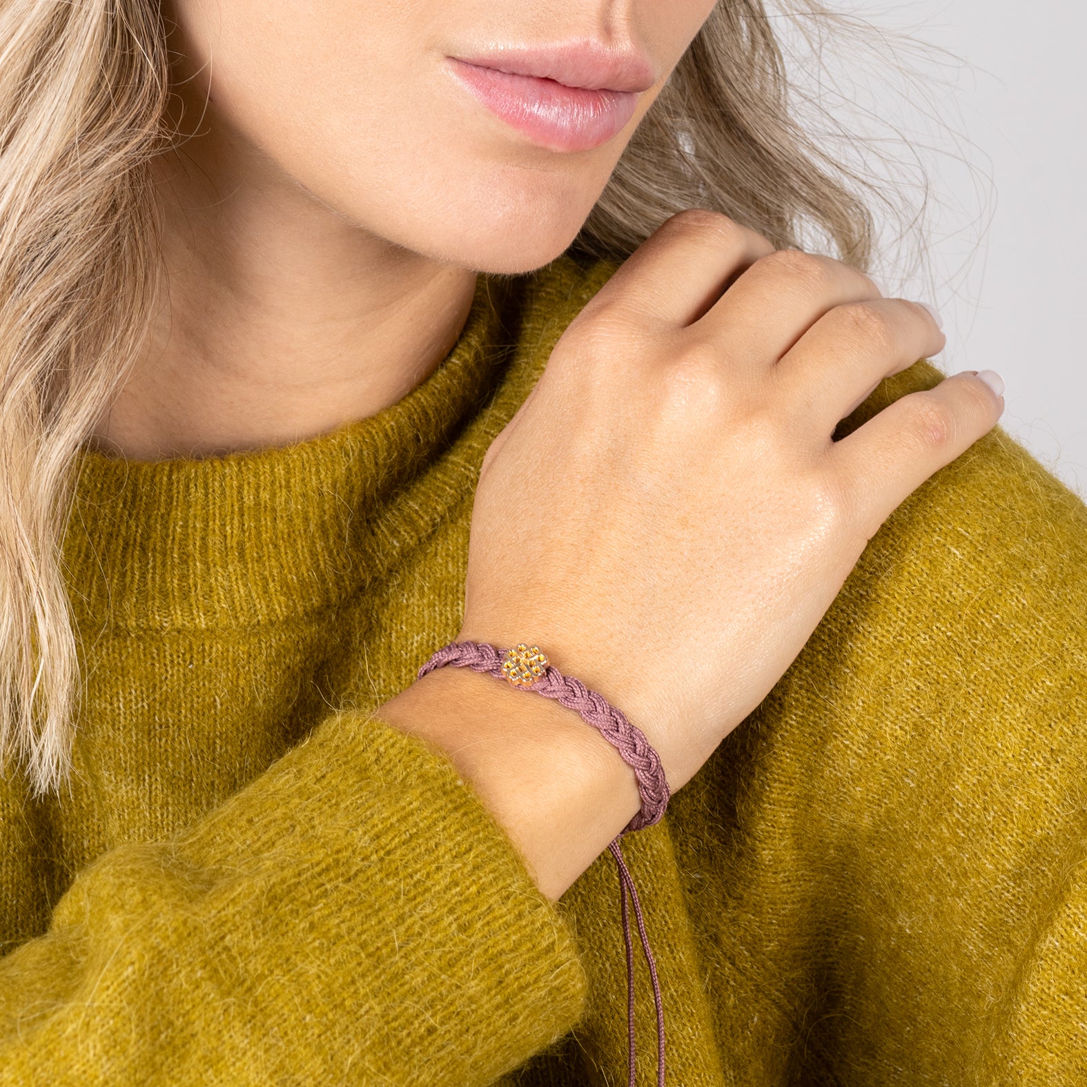 PULSERA ROSA DE LA EMPATÍA ORO - miMaO ®
