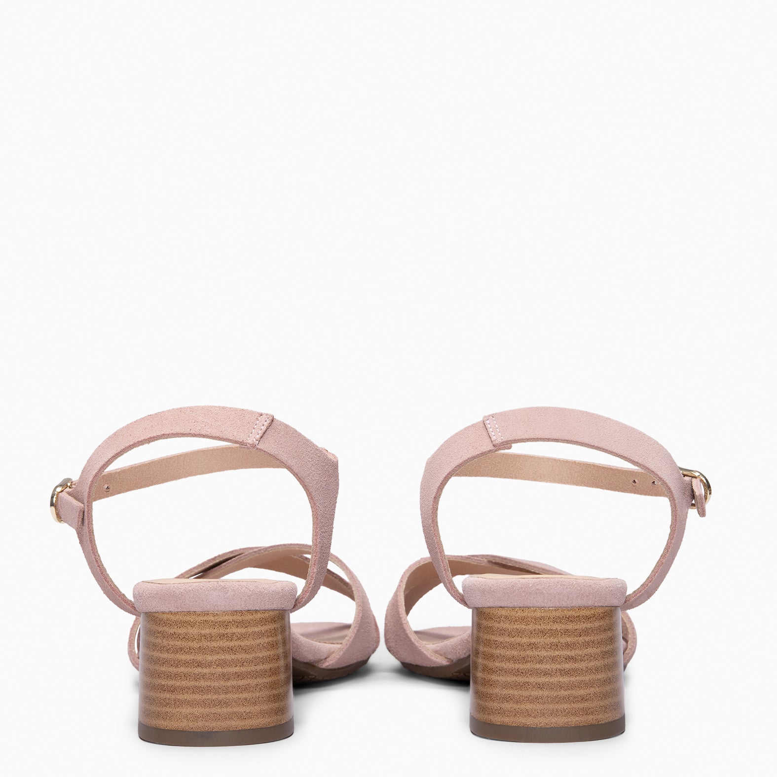 ORIANA - Sandalias de tacón de ante ROSA CLARO