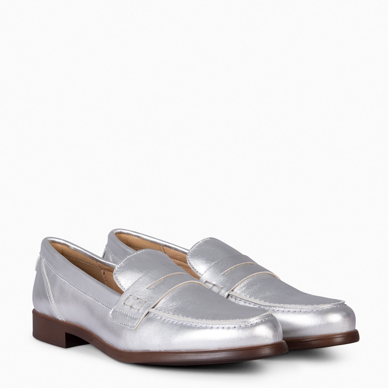 ABBY - MOCASÍN ELEGANTE DE NAPA PLATA