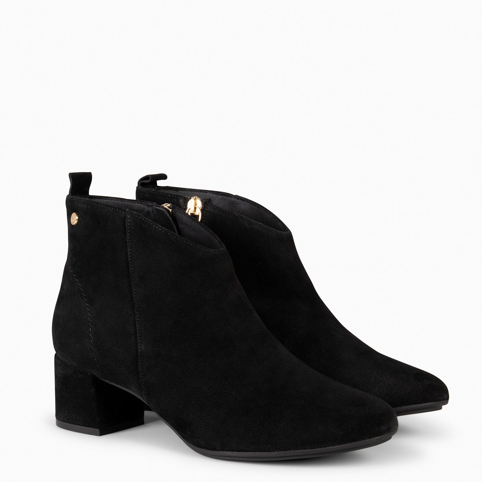 BERNA – Botines con tacón ancho NEGRO - miMaO ®