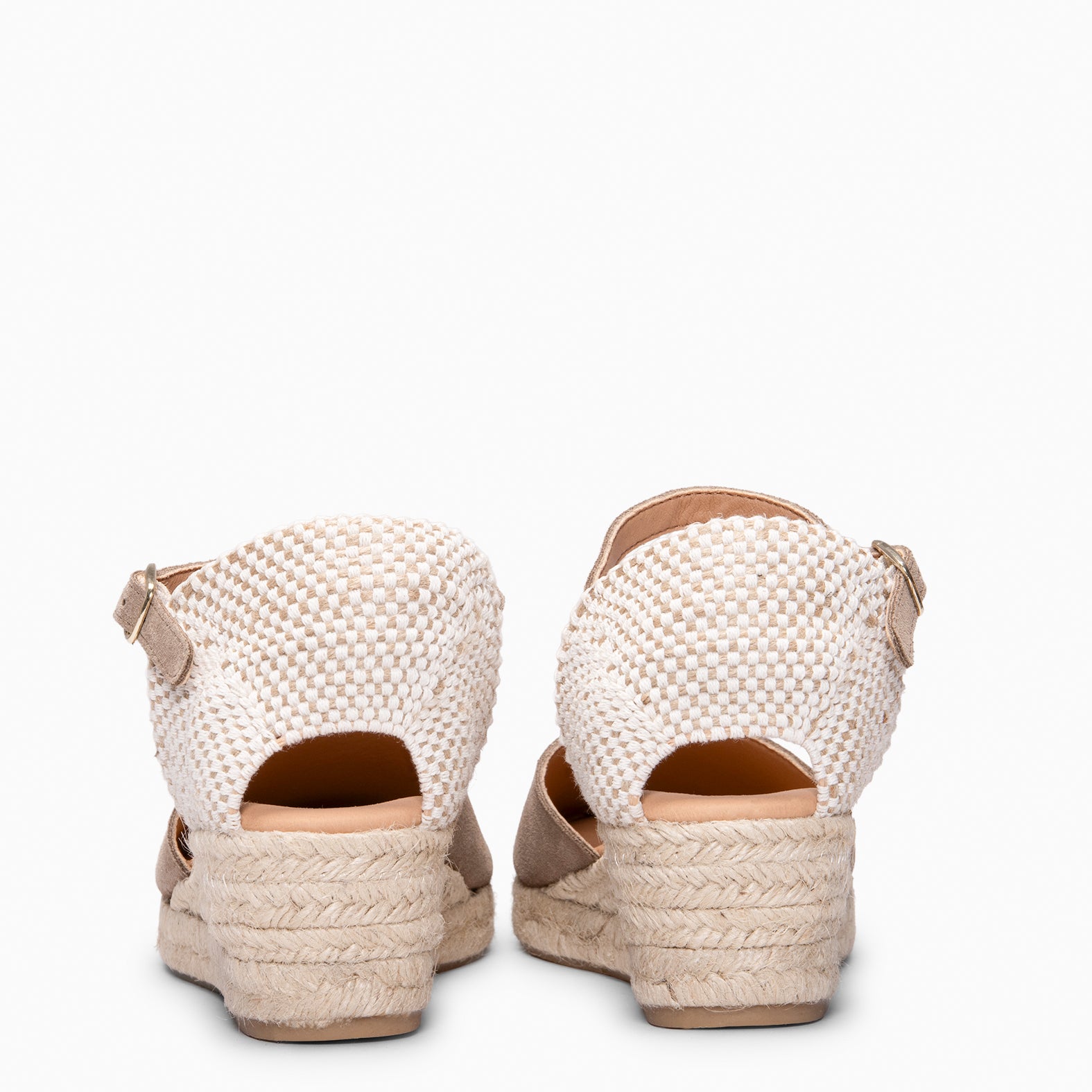 FORNELLS - Espadrilles à petit talon TAUPE