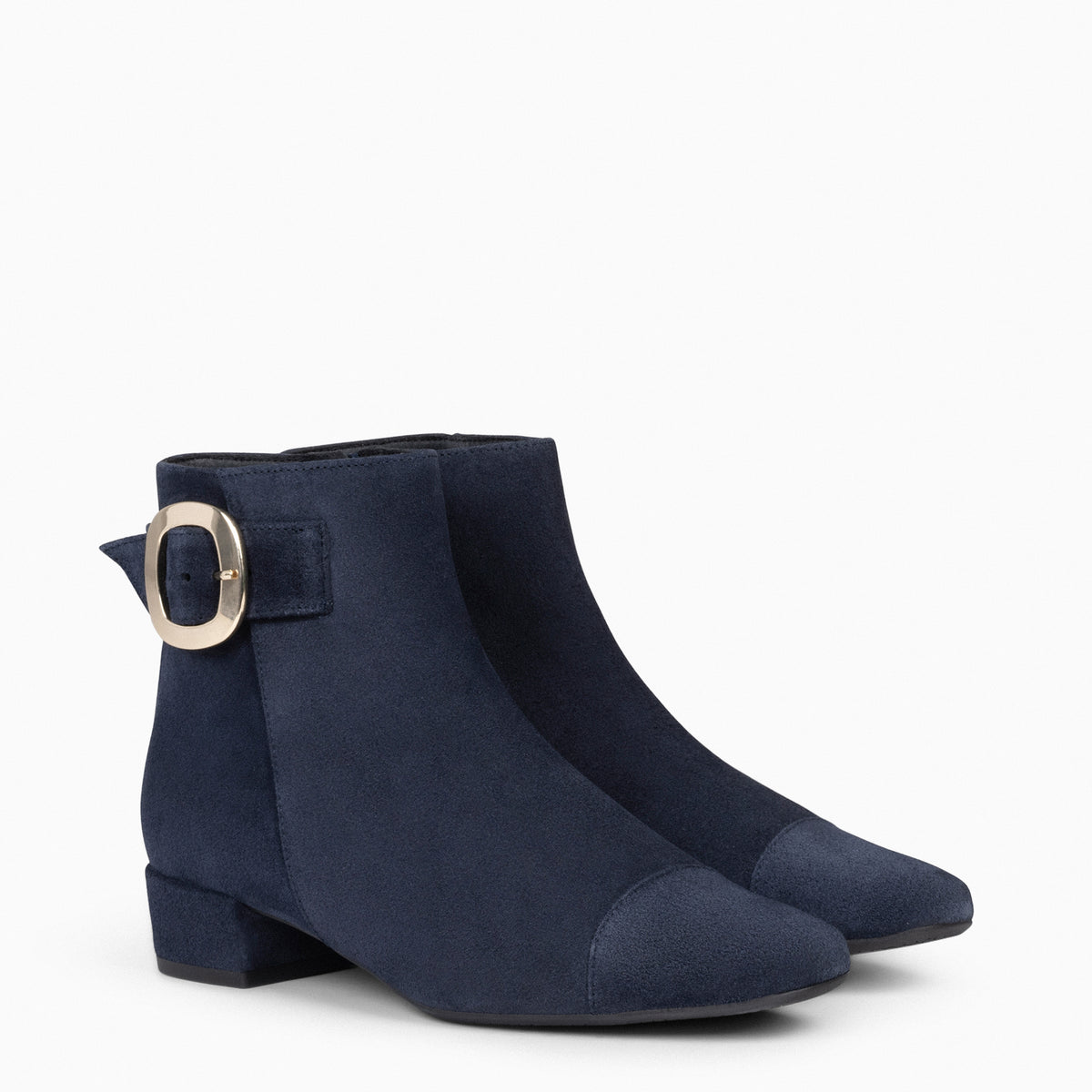 NAPLES - NAVY Women booties with buckle