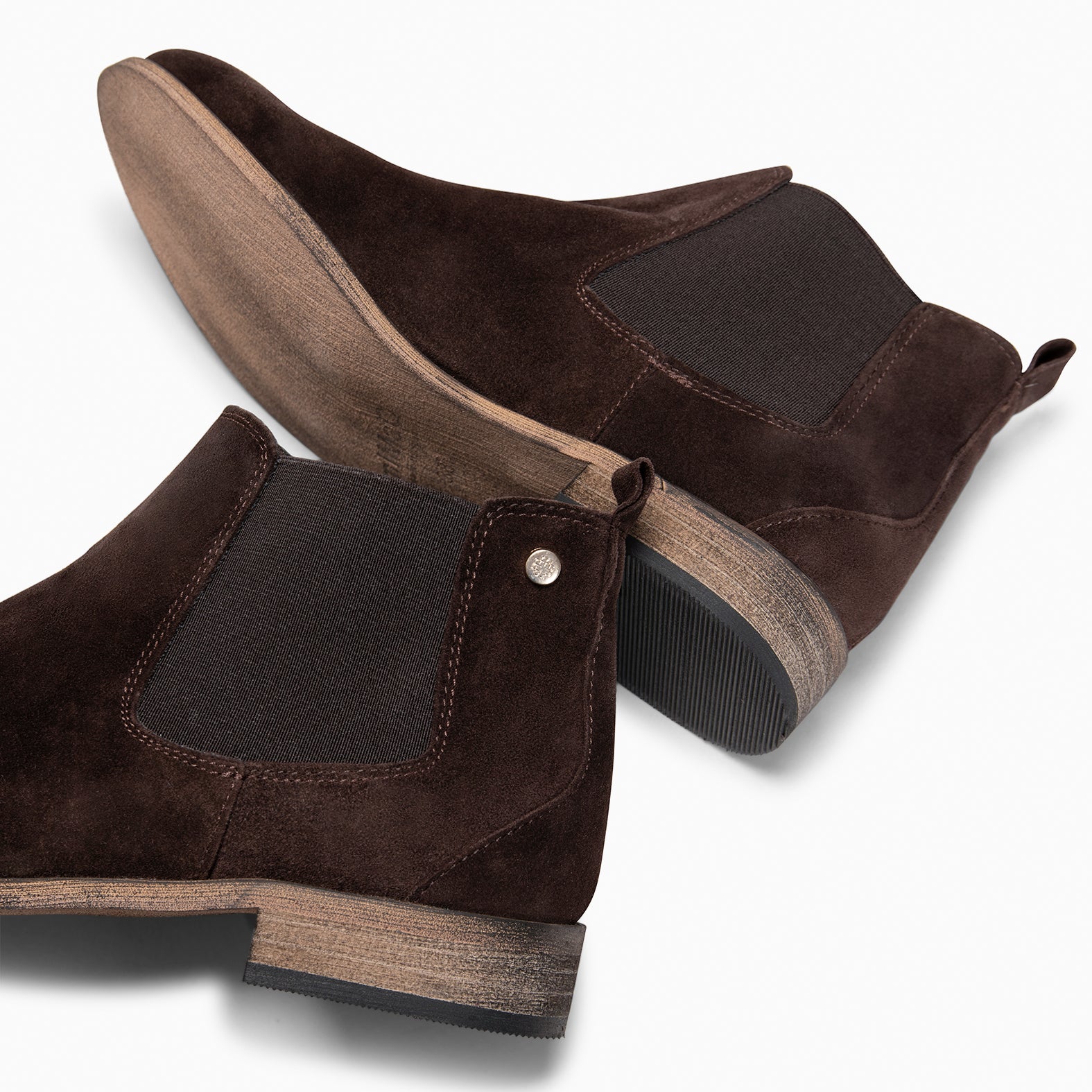 CLAIRE - Botín de serraje estilo Chelsea MARRON - miMaO ®