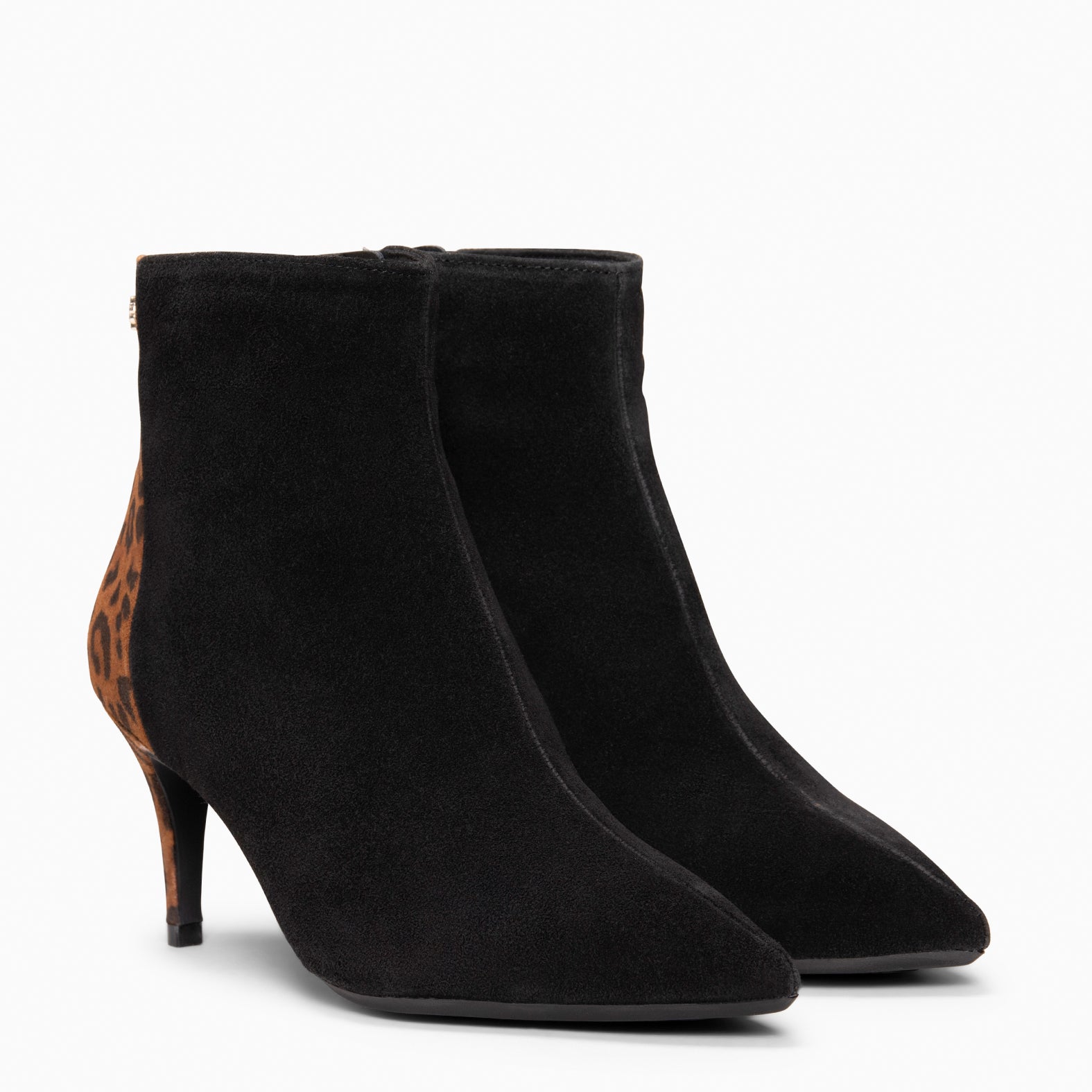 NIGHT - Botines elegantes de tacón fino NEGRO LEOPARDO - miMaO ®