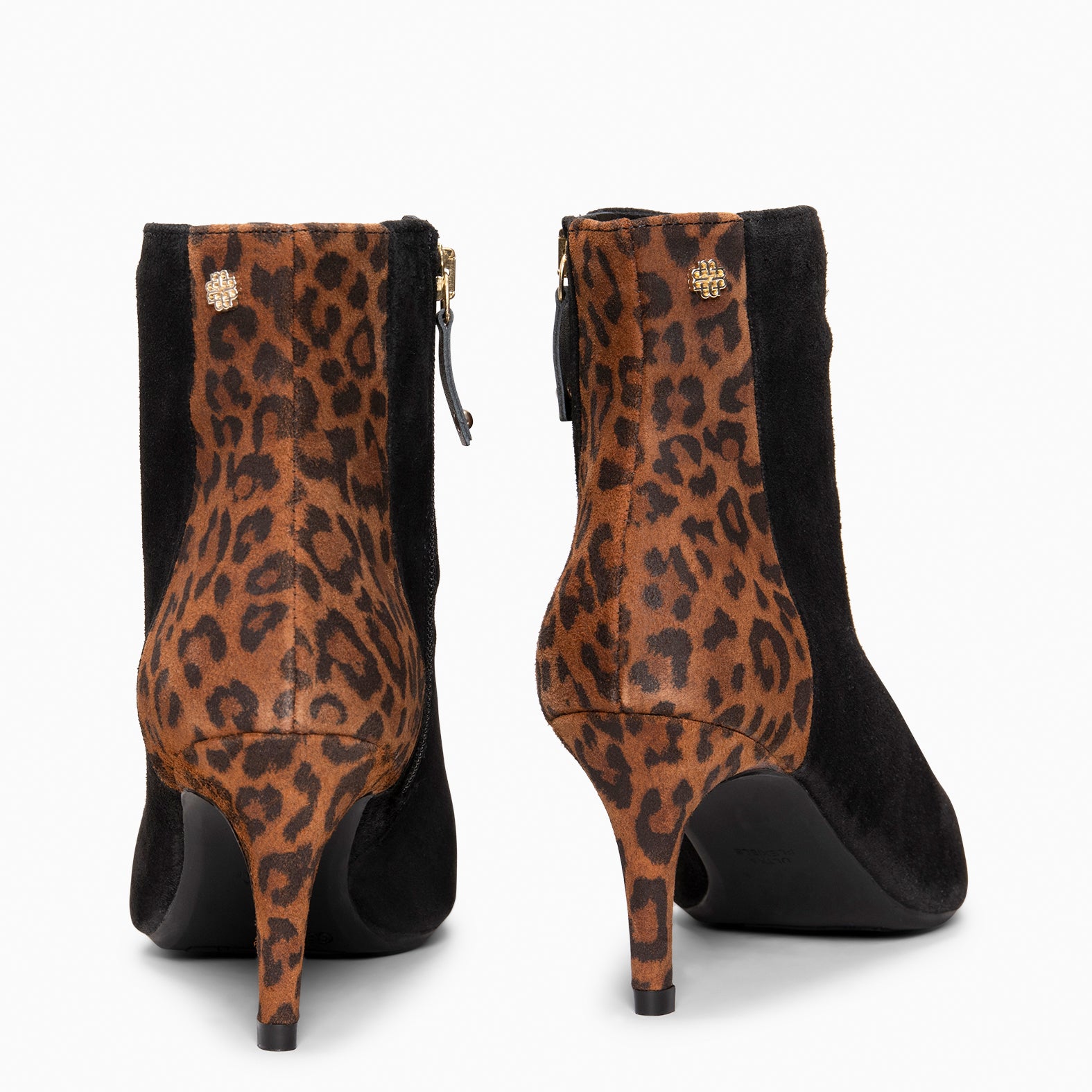 NIGHT - Botines elegantes de tacón fino NEGRO LEOPARDO - miMaO ®