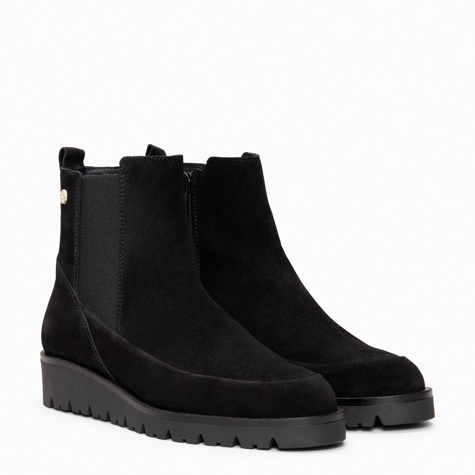 BRISTOL - Botines de ante con cuña NEGRO - miMaO ®