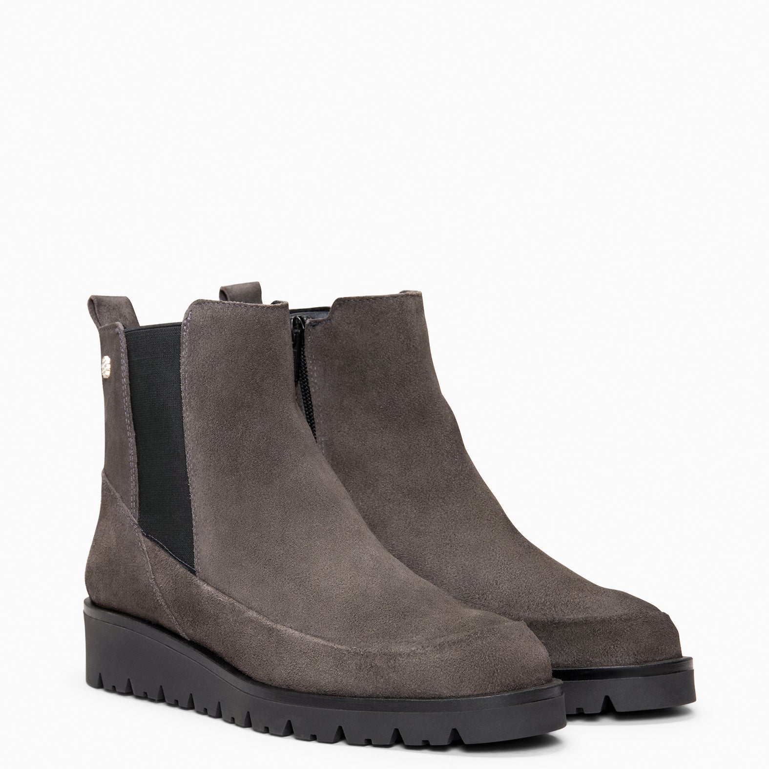 BRISTOL - Botines de ante con cuña GRIS - miMaO ®