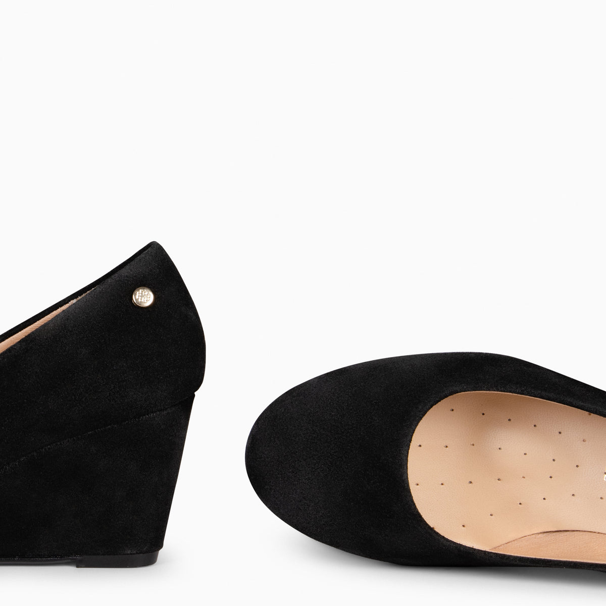 REDONDO CUÑA – Zapato de mujer con cuña NEGRO - miMaO ®