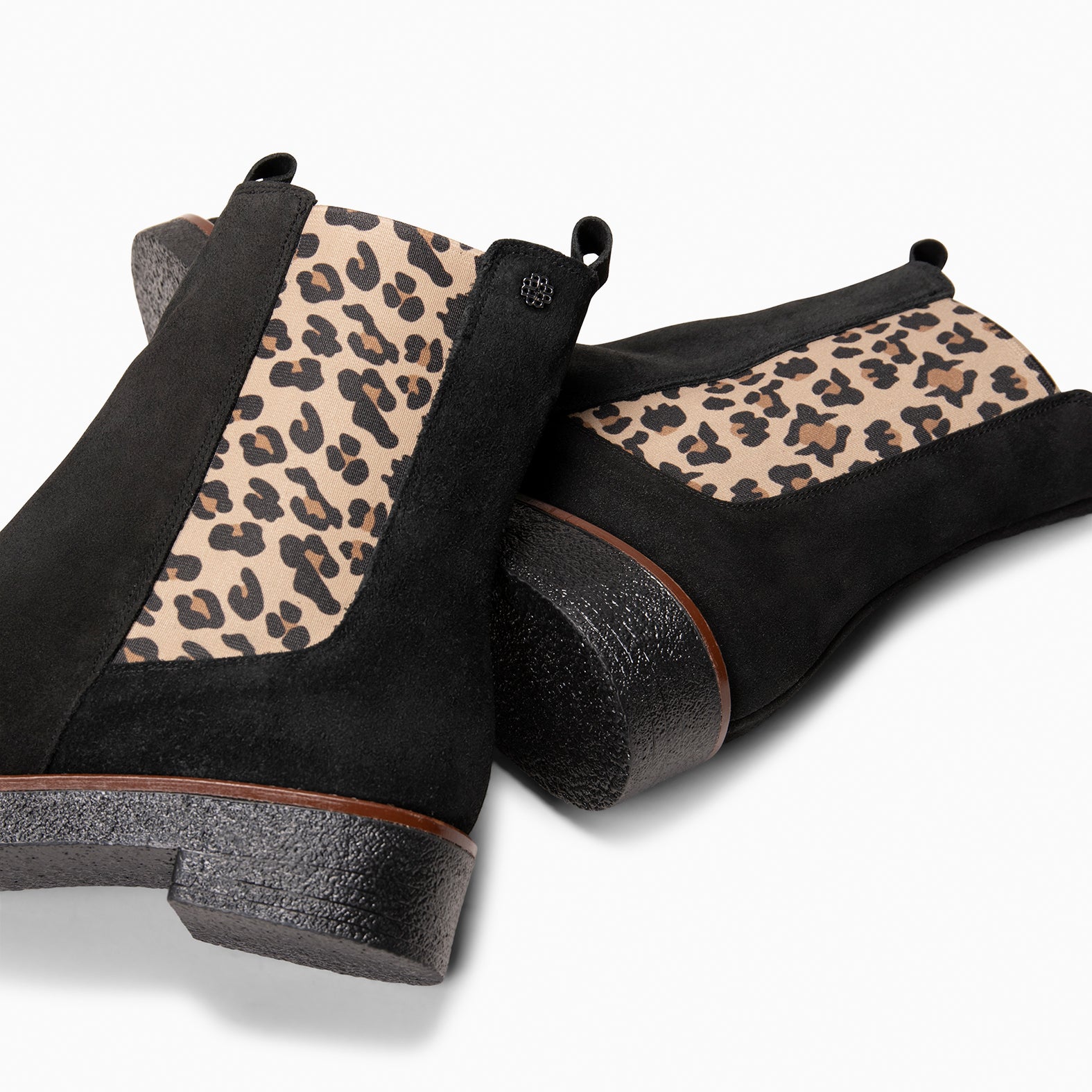 PORTLAND – Botines Chelsea de piel NEGRO LEOPARDO - miMaO ®