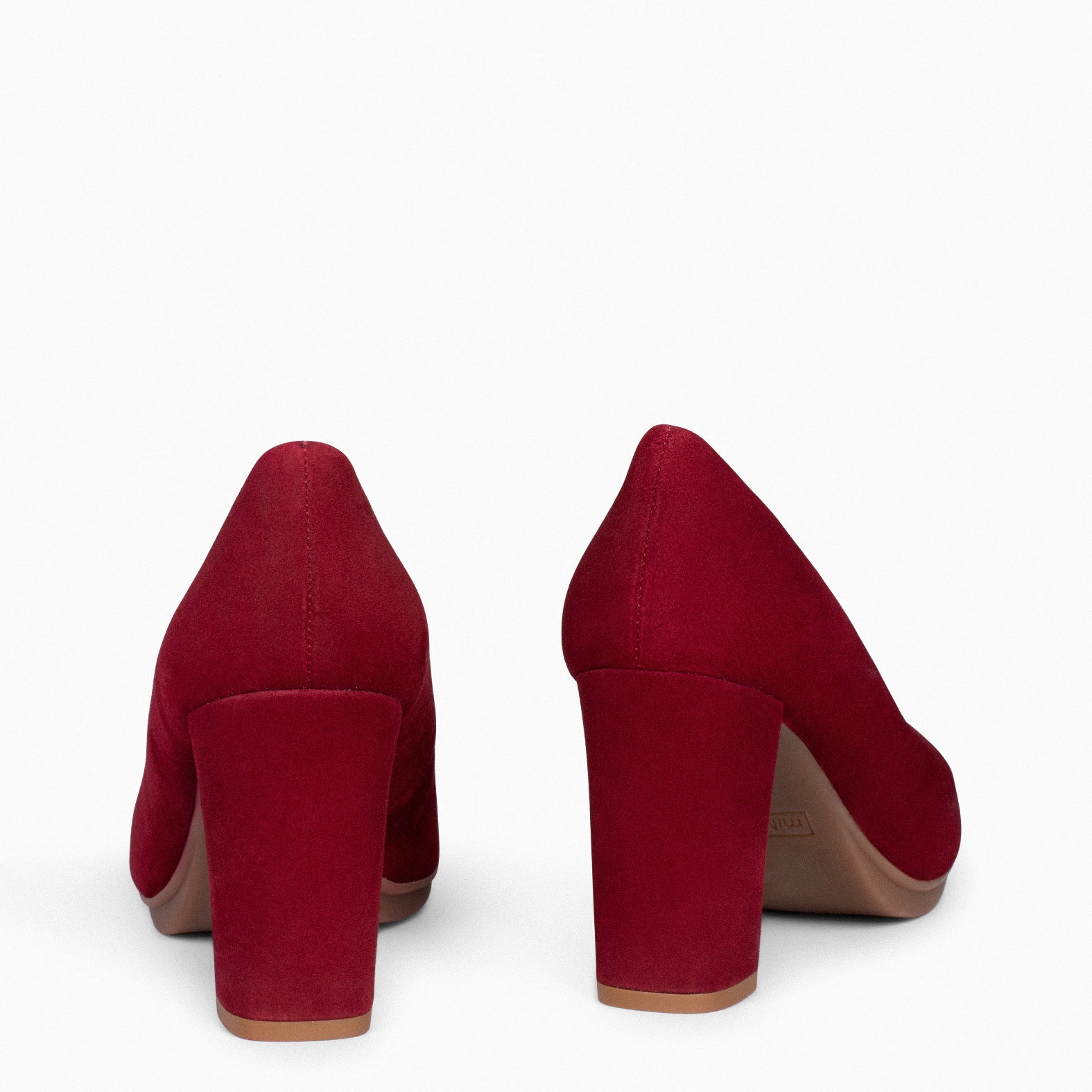 URBAN - BURGUNDY suede high-heeled shoes